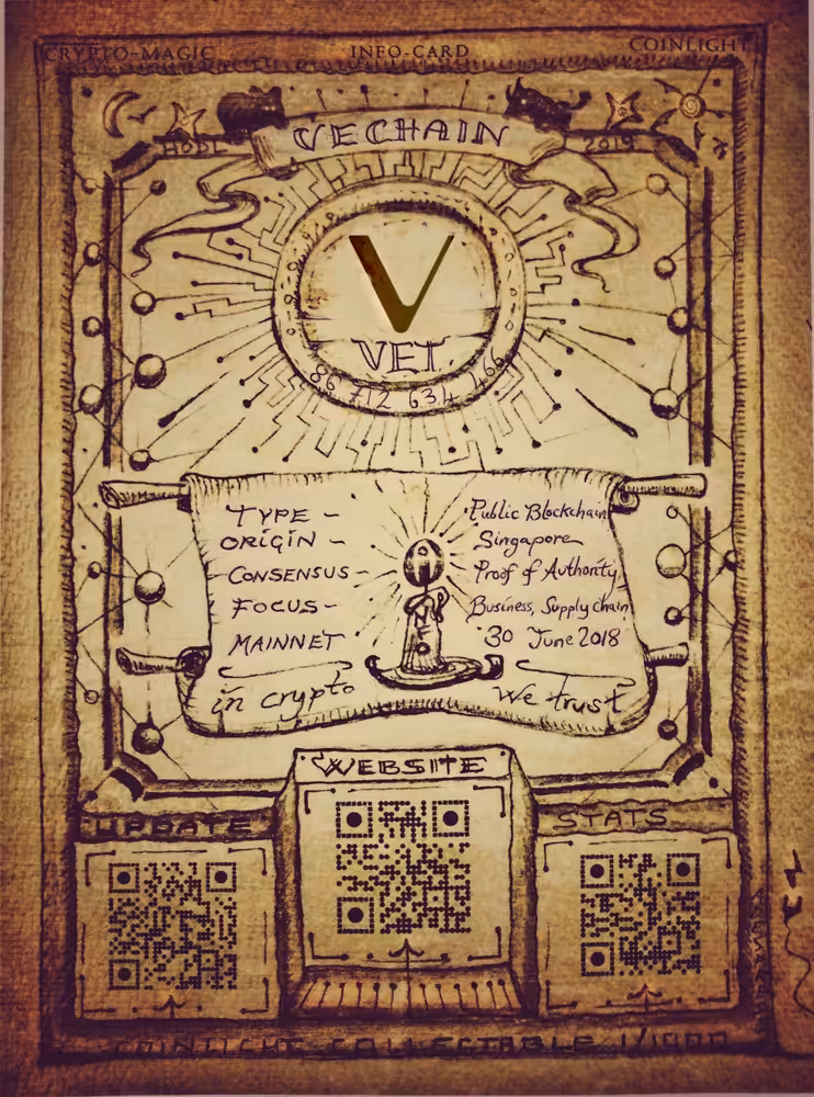 Crypto-Magic Coin-Light 'Info-Card' (2019): VeChain (VET): Edition2 #2