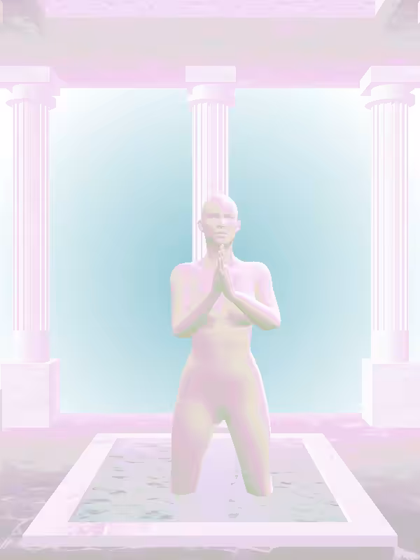 HeavenComputer: The Praying Matte Green Woman #1799