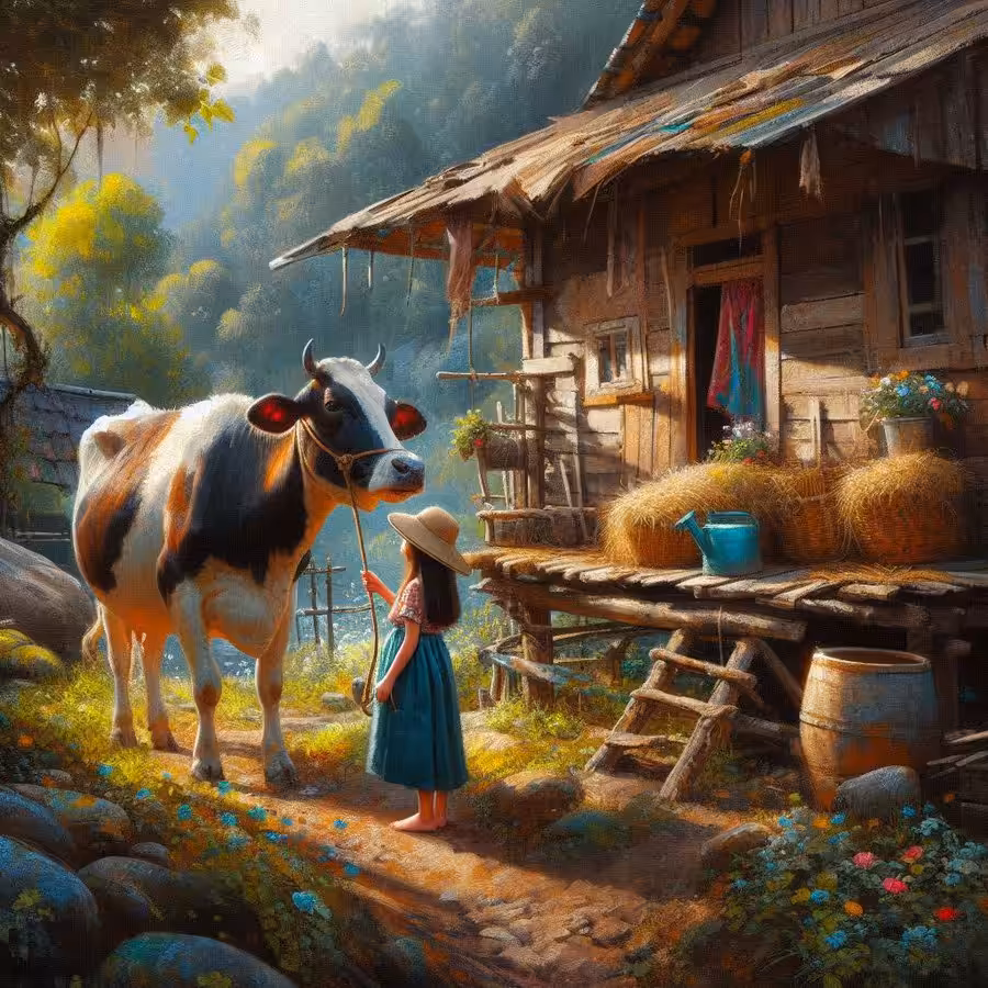  Tenderness: '' My cow  ''