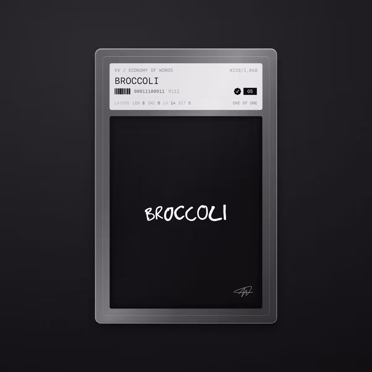 Economy of Words: BROCCOLI · #228