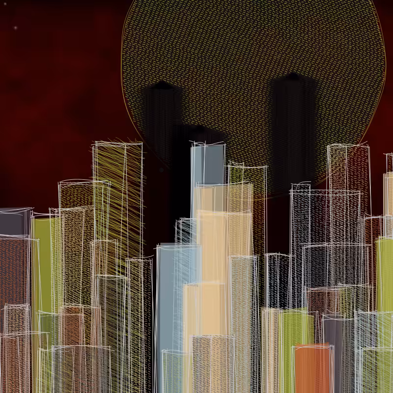 hastily-drawn cityscape sketch #52
