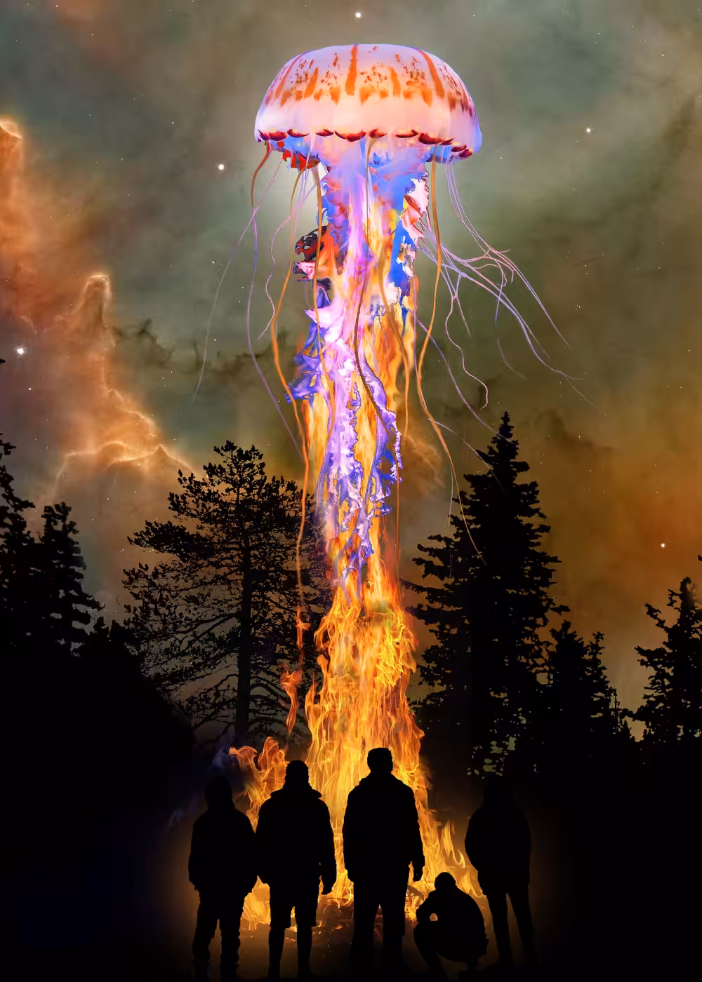 Birth of the Fire Jellyfish