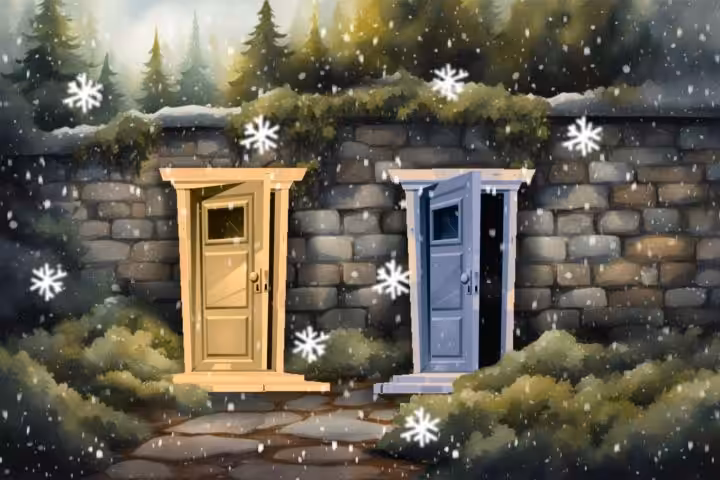 The door of time has gently blown