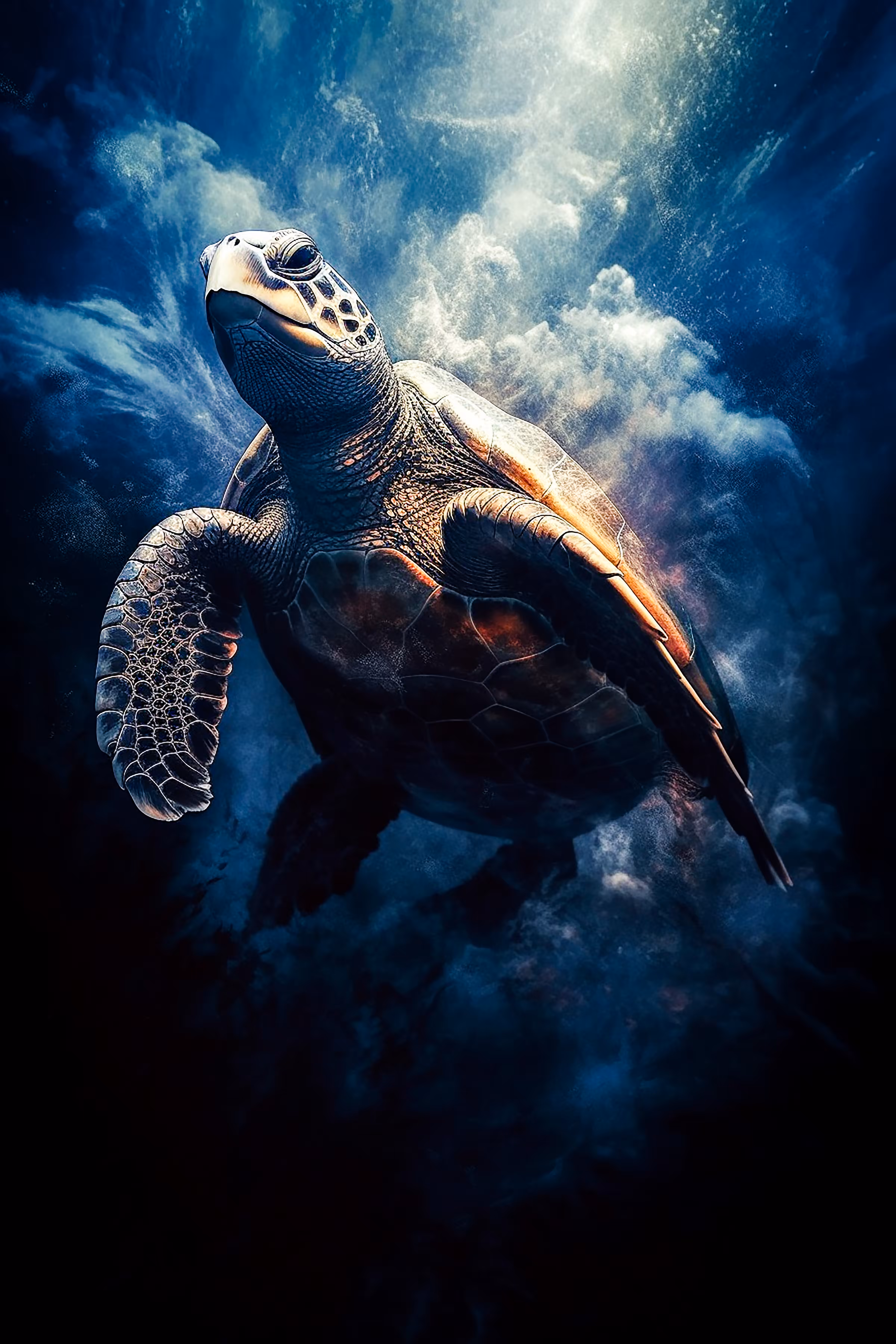 Sea Turtle In The Shadows