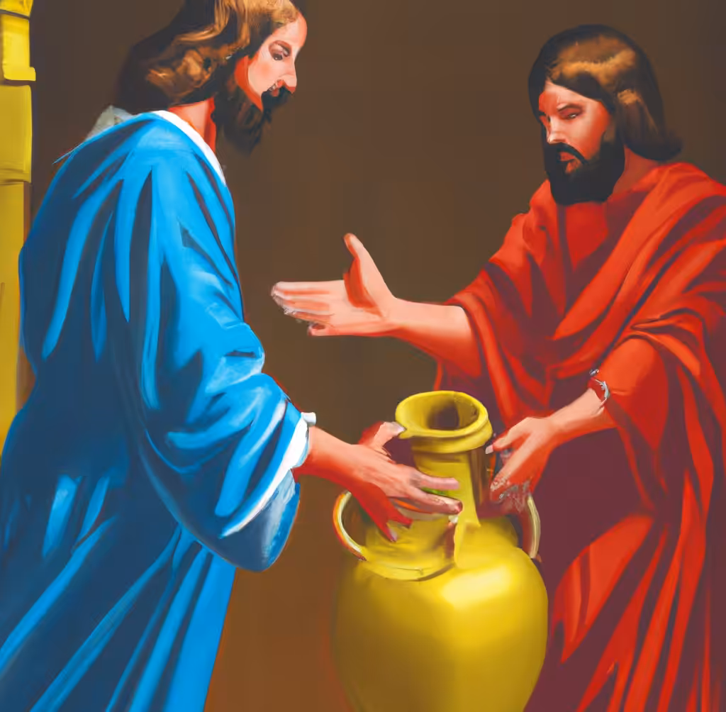 Jesus Changes Water Into Wine