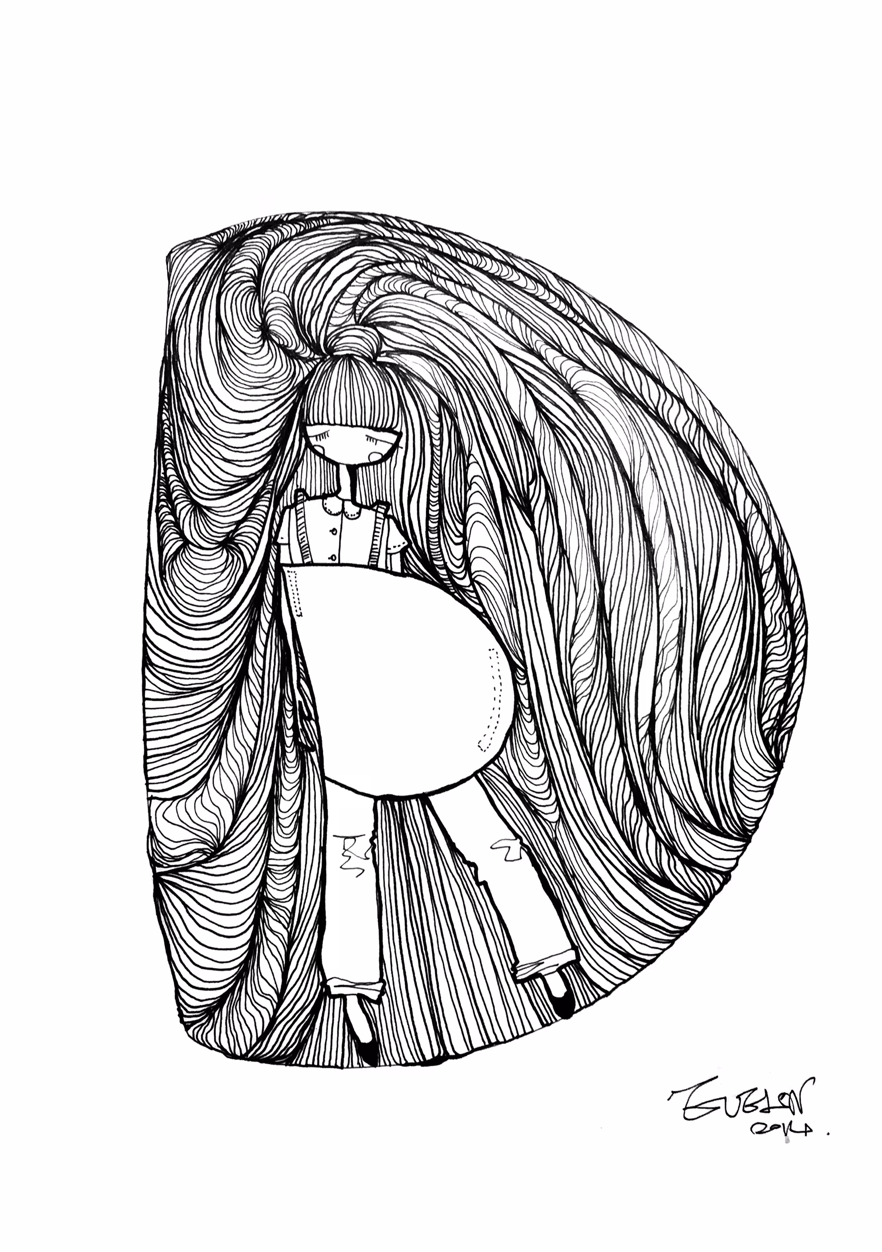 The girl who worries about writing_ Letter D