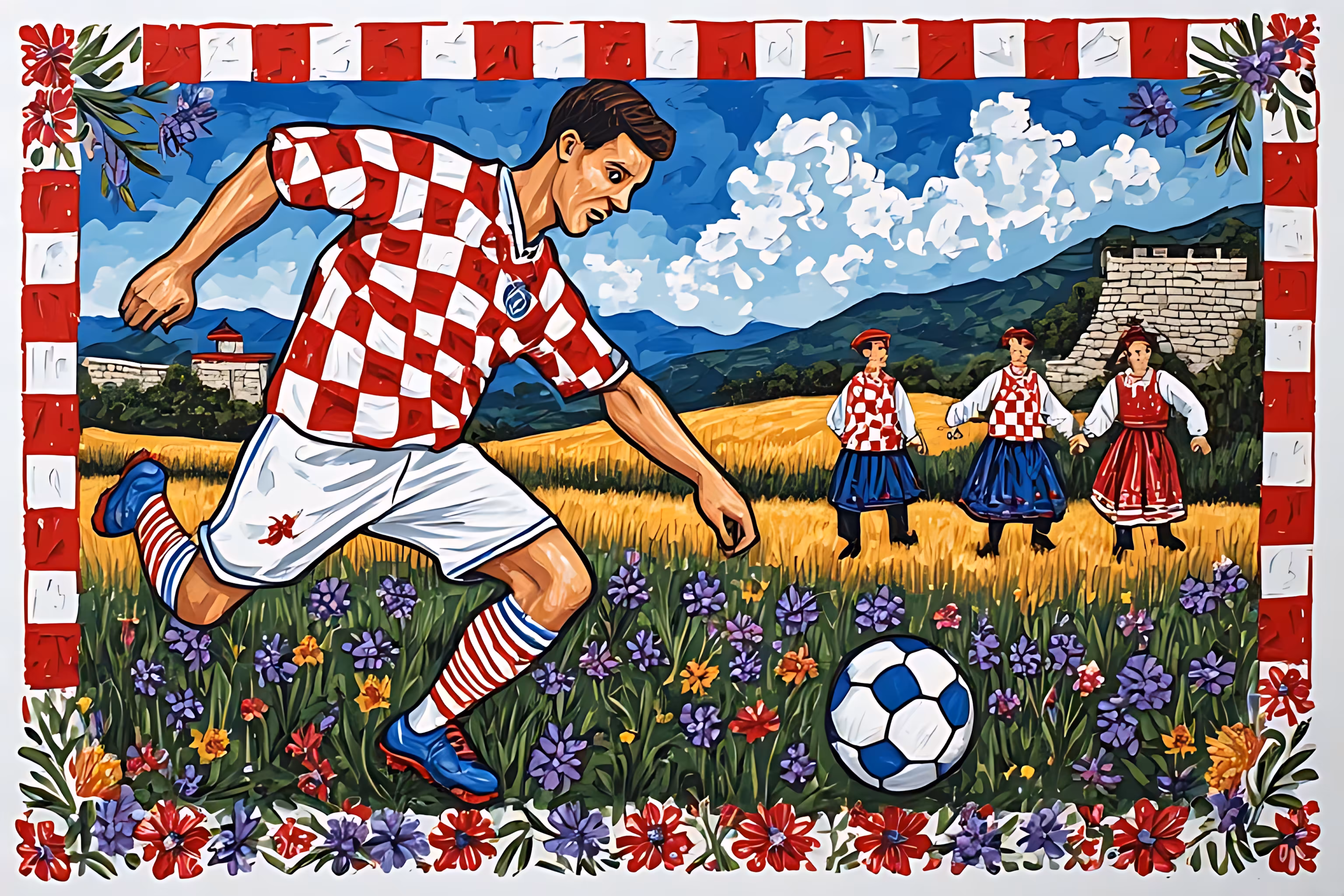 Croatia: Red and White Checkered Pattern - Tradition and Football