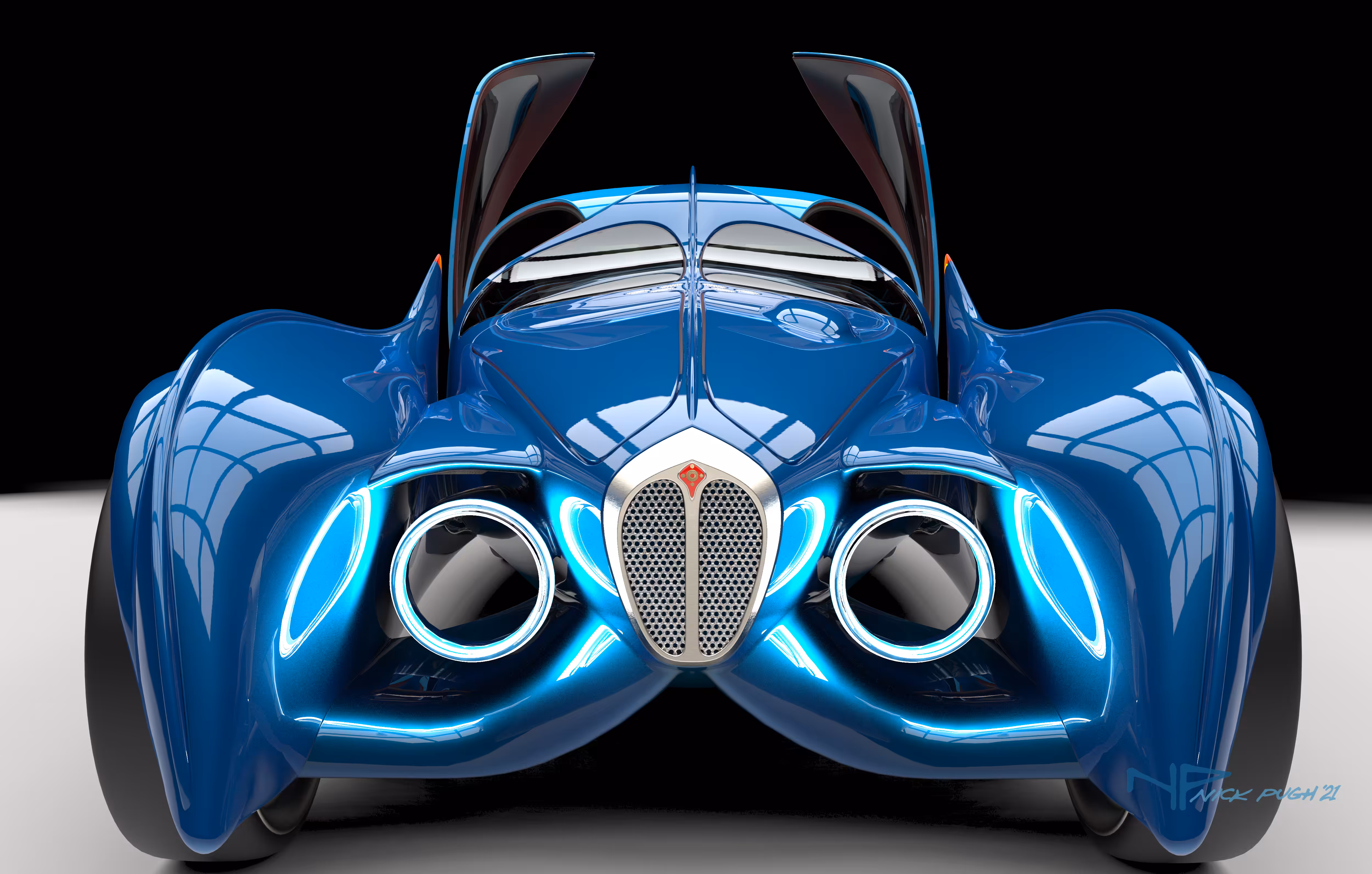 Xeno ELO Blue Edition, front view, open doors 2021