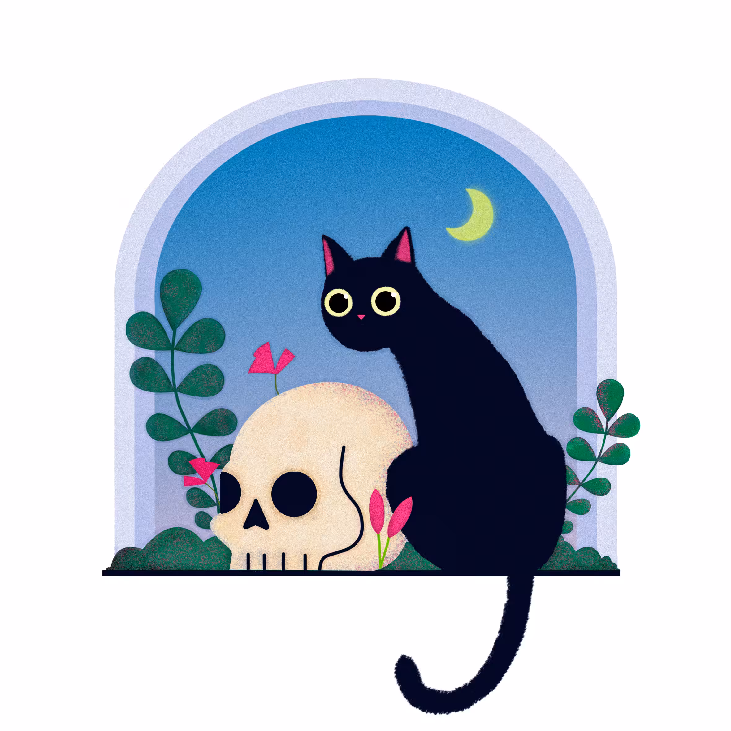 The cat the moon and the skull  