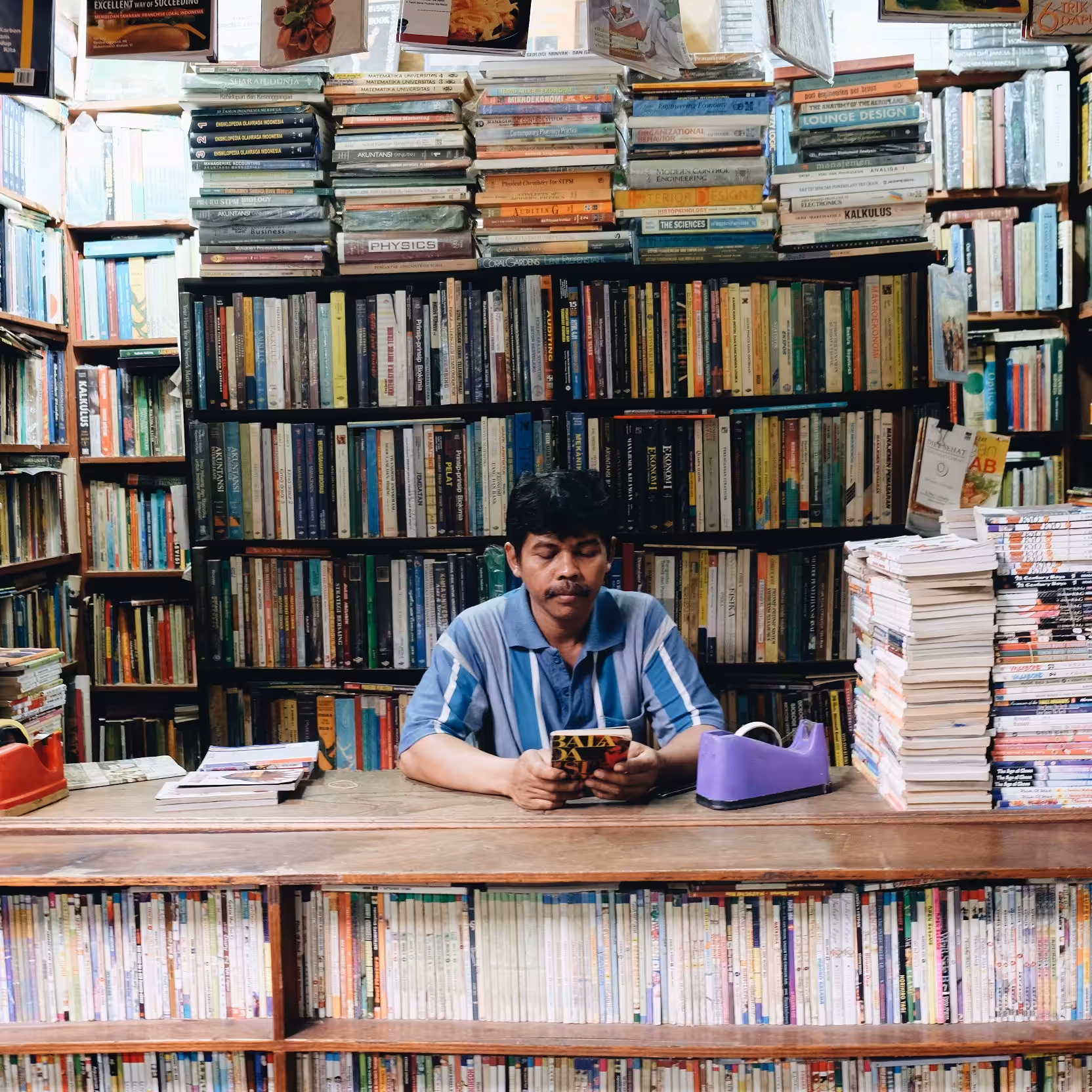 Man with His Book