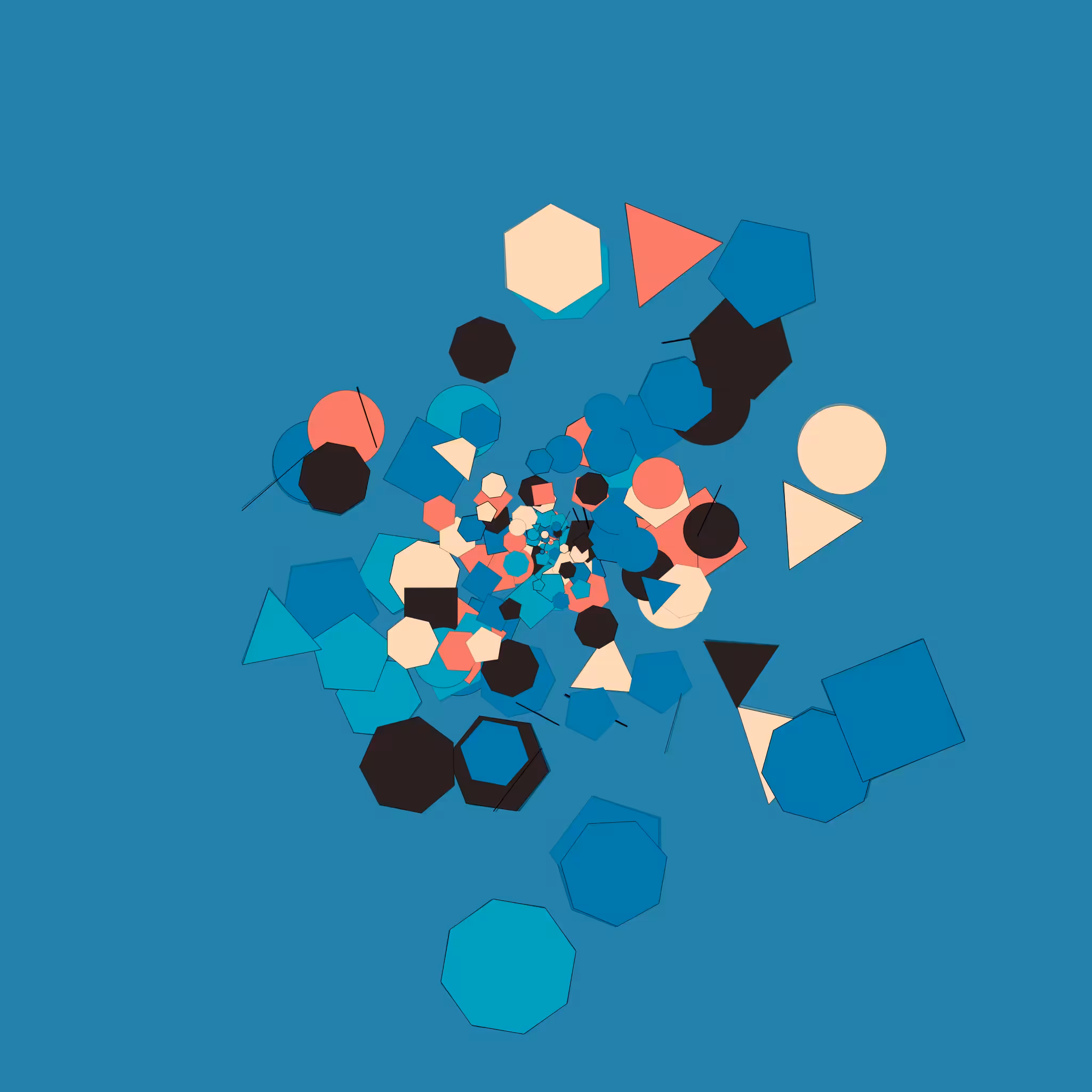Chaotic Colored Shapes #9