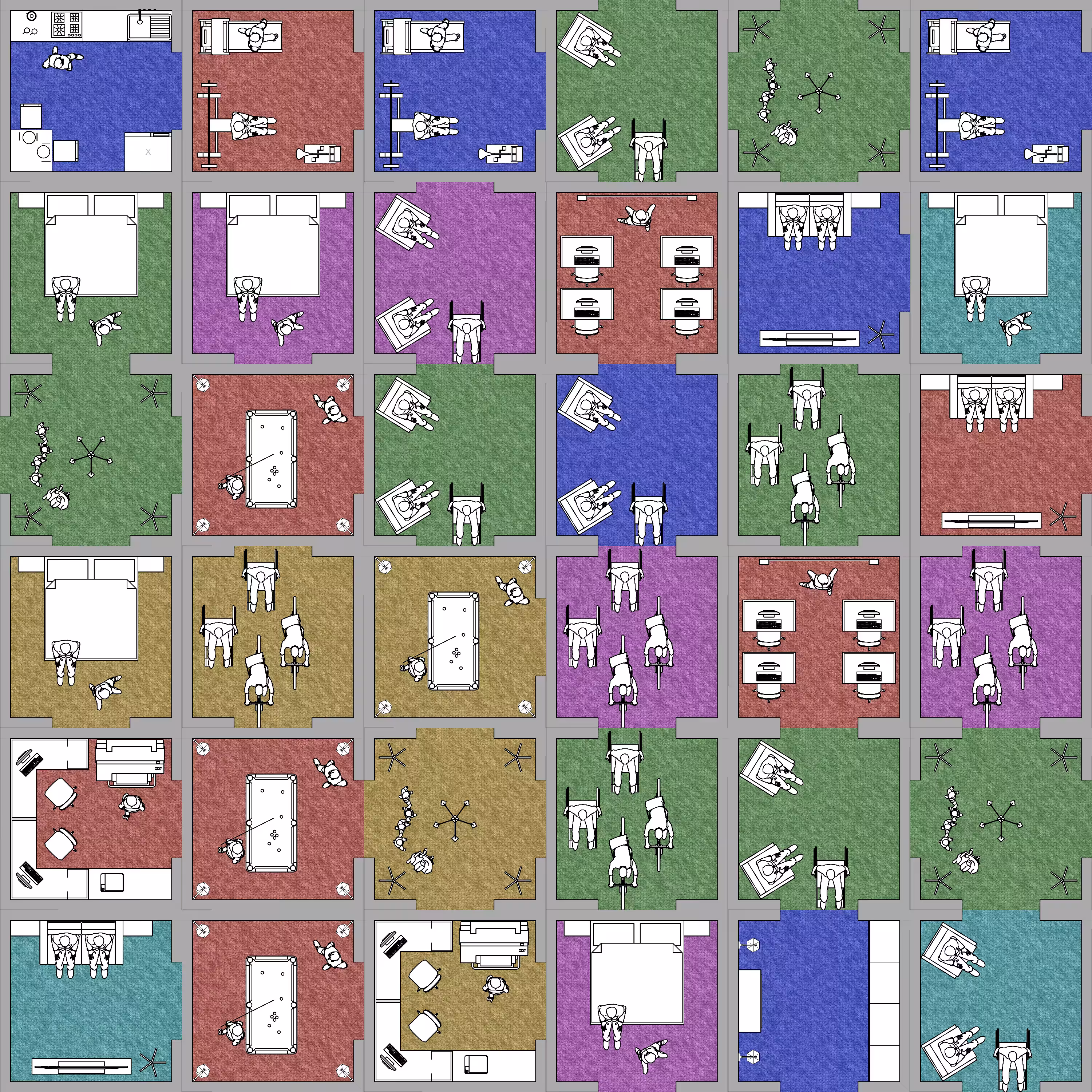 Harlequin block building #38