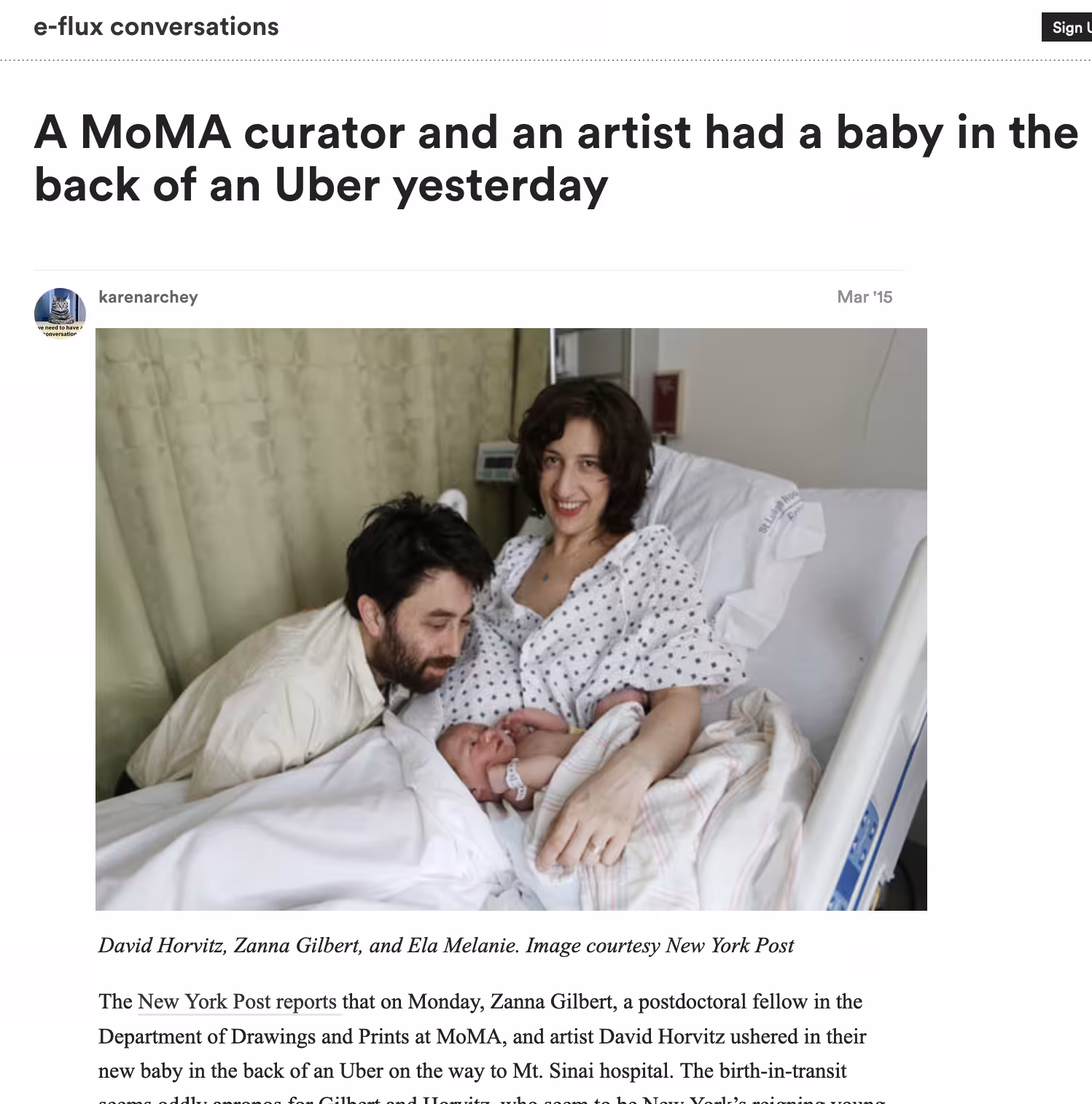 Baby born in the back of an uber (E-FLUX_EDTN)