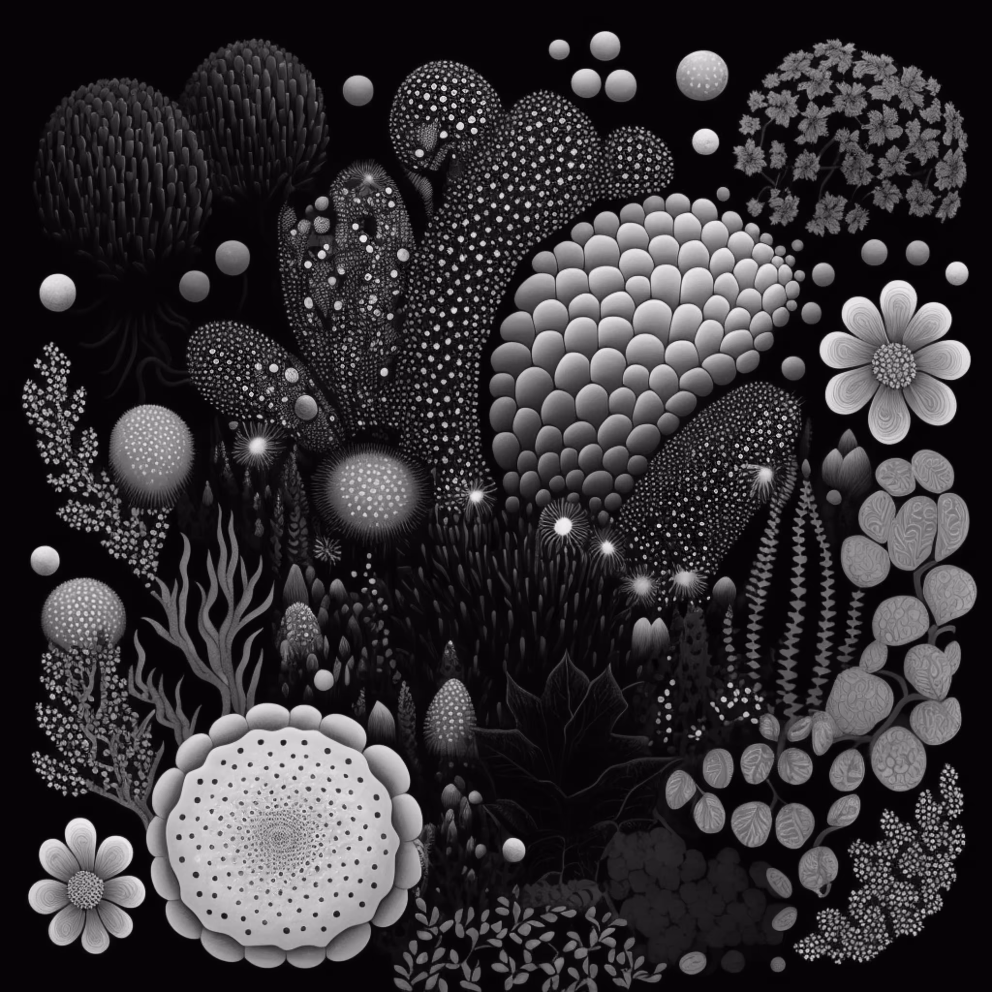 Garden #1 - Black & White