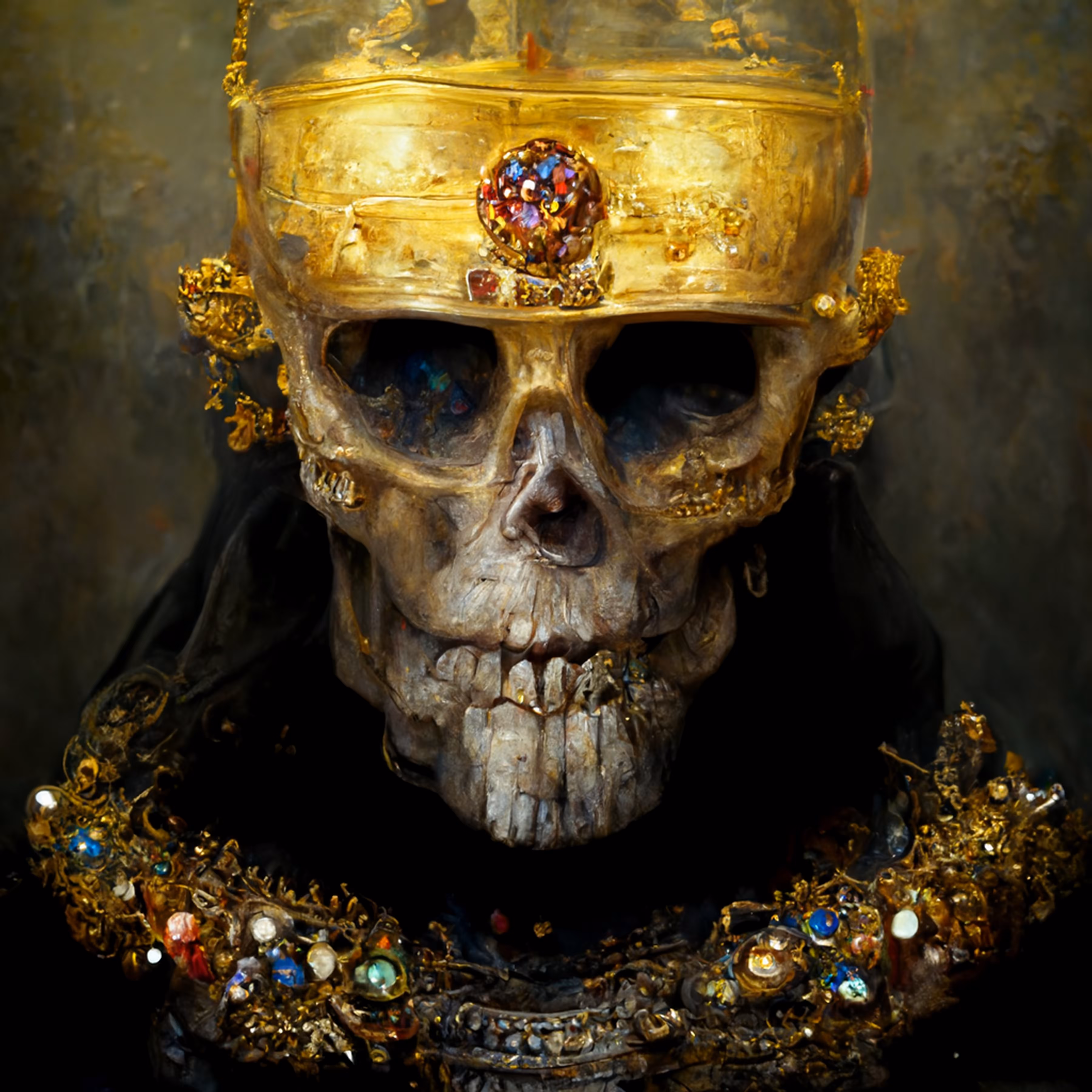 No 9 in the King Skulls Series by Rex Luciferius a rare 1/1 NFT by Rex for #darktez 2022