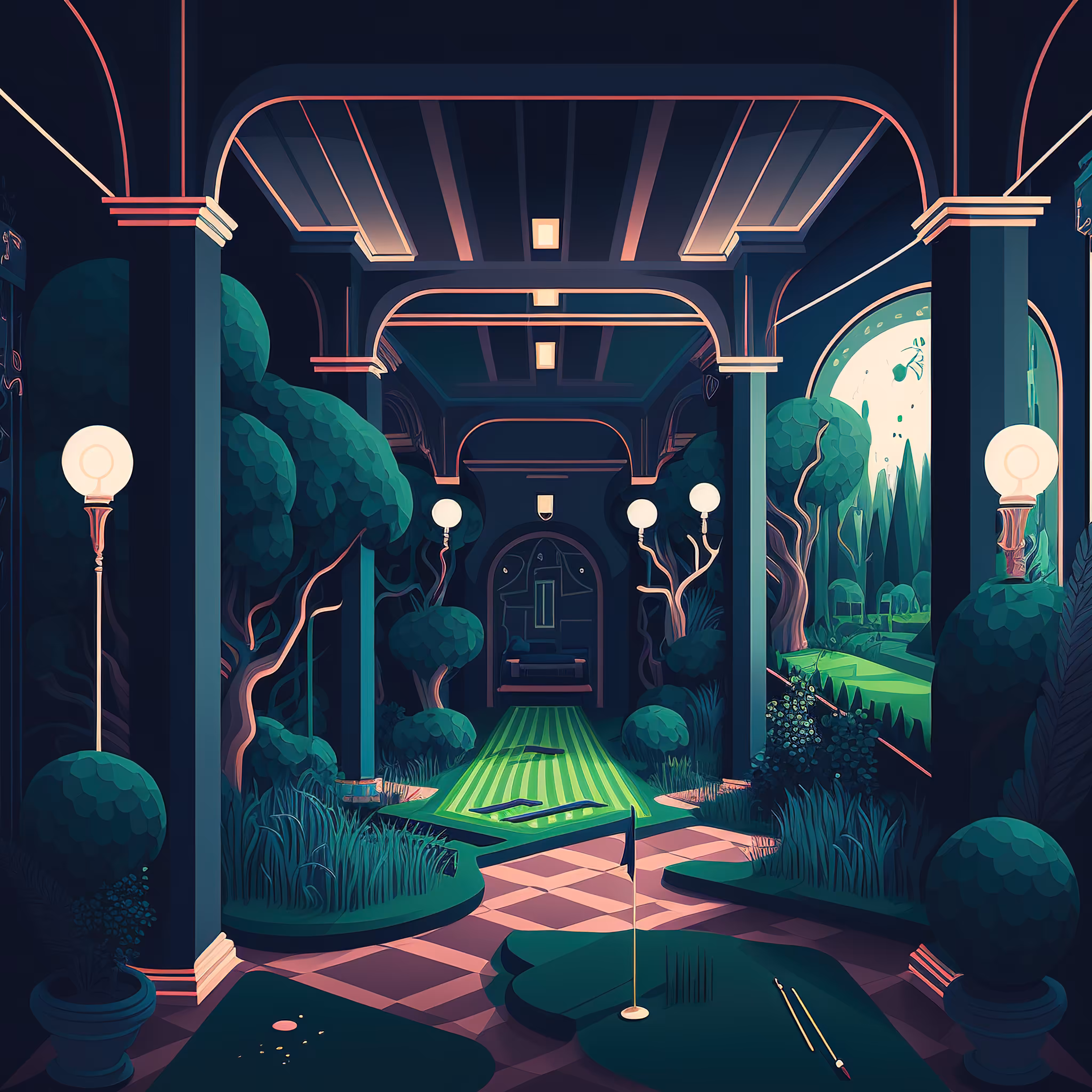 Indoor Golf Course