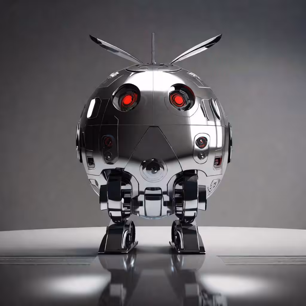 Silver Robotic Apples #3