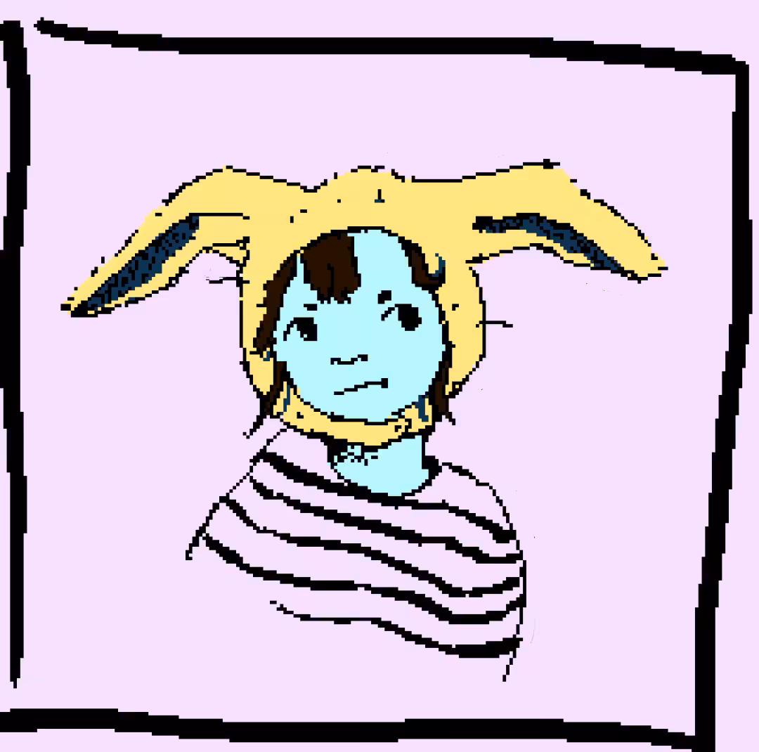 girl with a yellow helmet protecting her of her blue-self