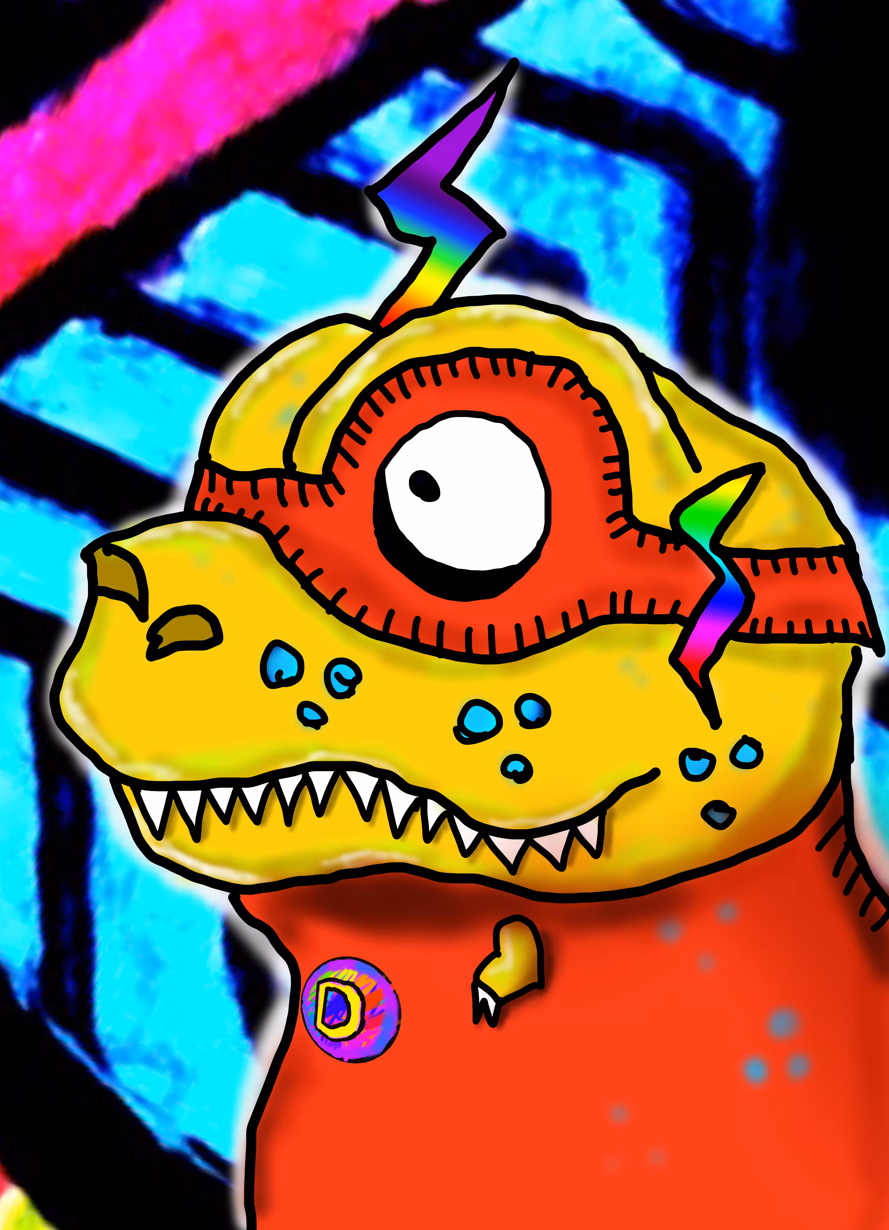 Silly T-Rex No.#62  I’m. light bolt