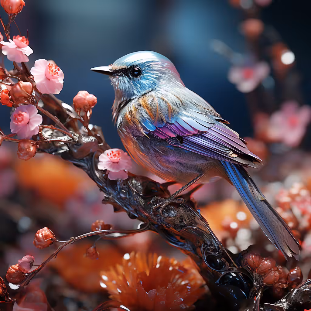 Iridescent bird