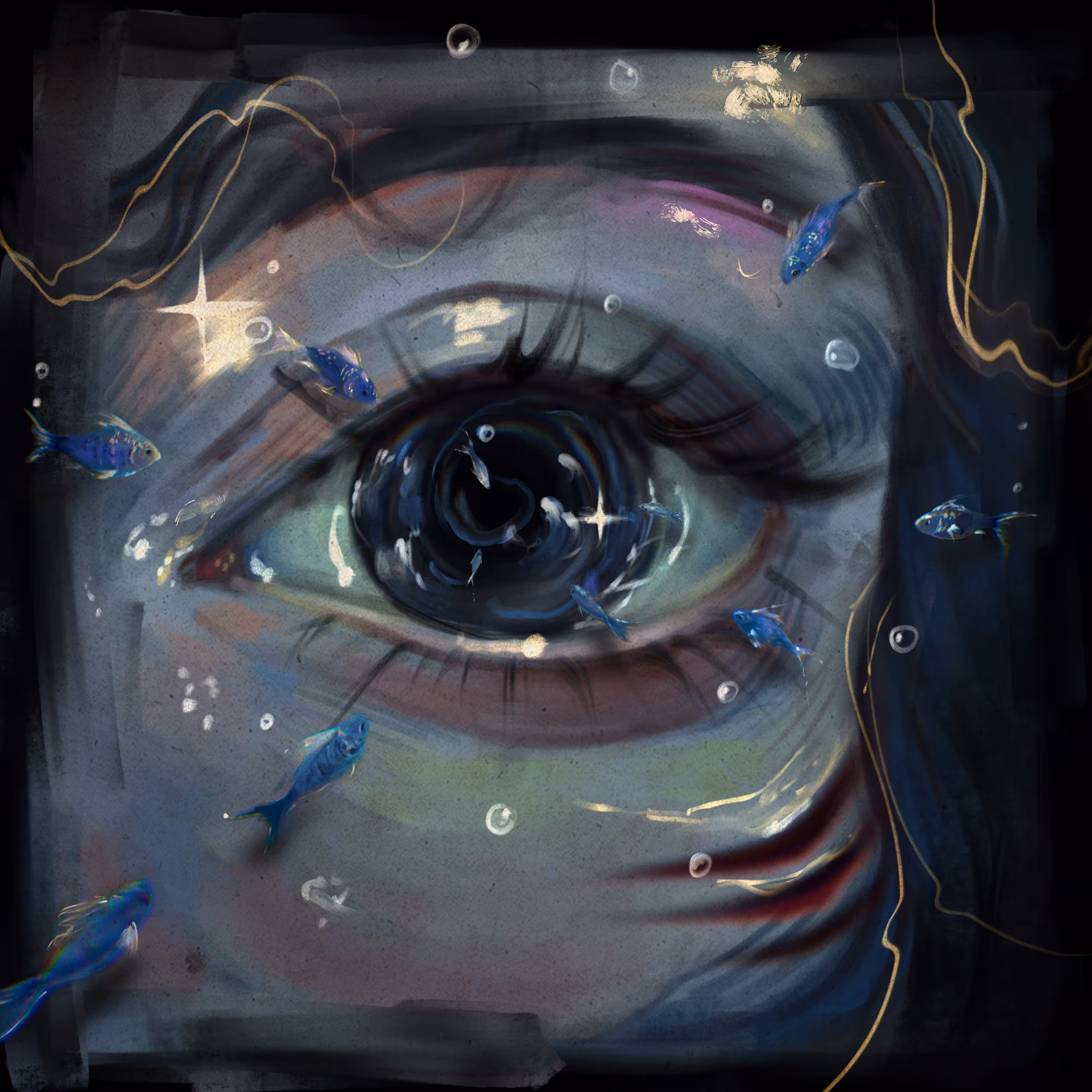 The gaze of the awakening ocean