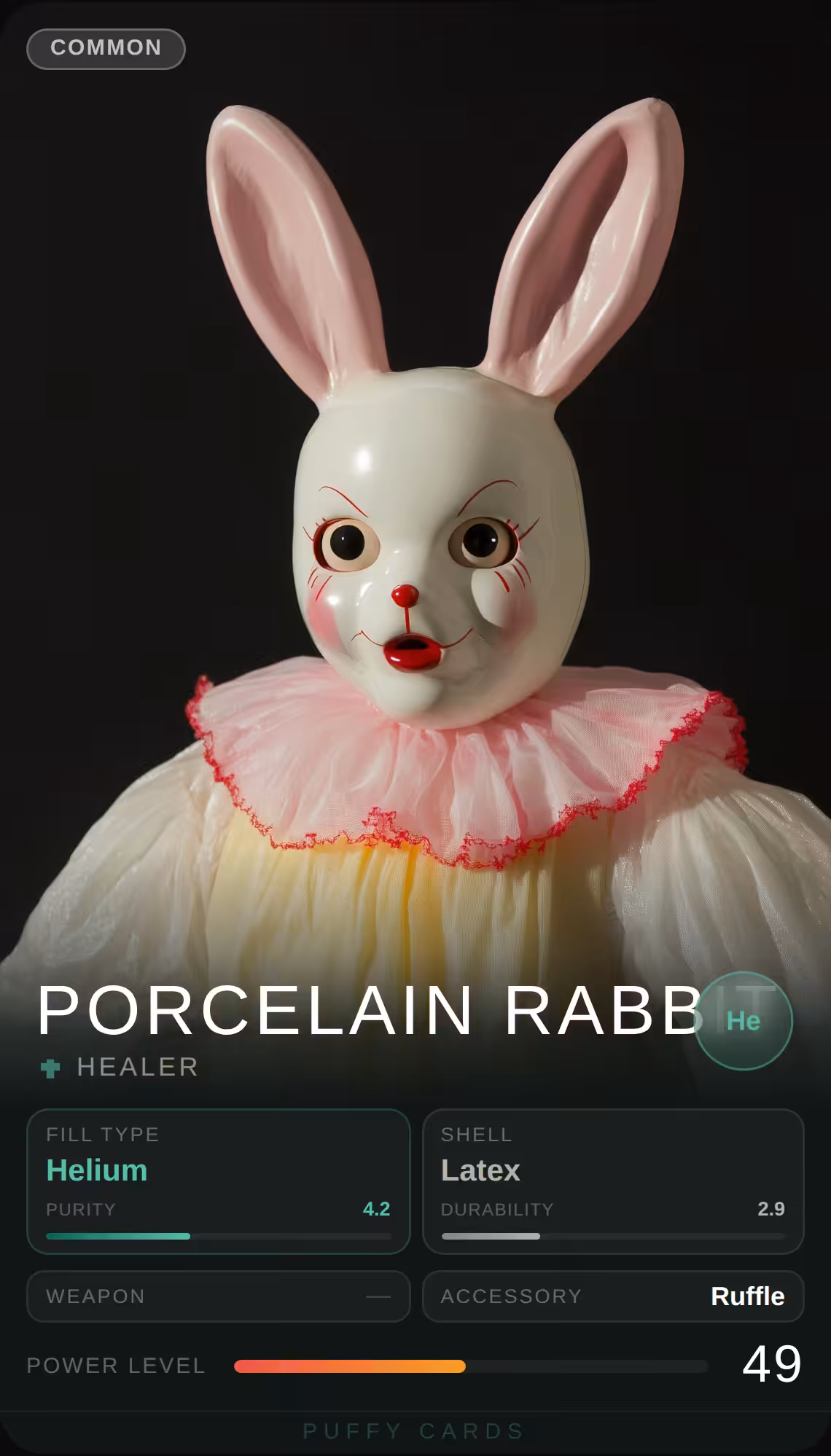 Puffy Cards: Porcelain Rabbit