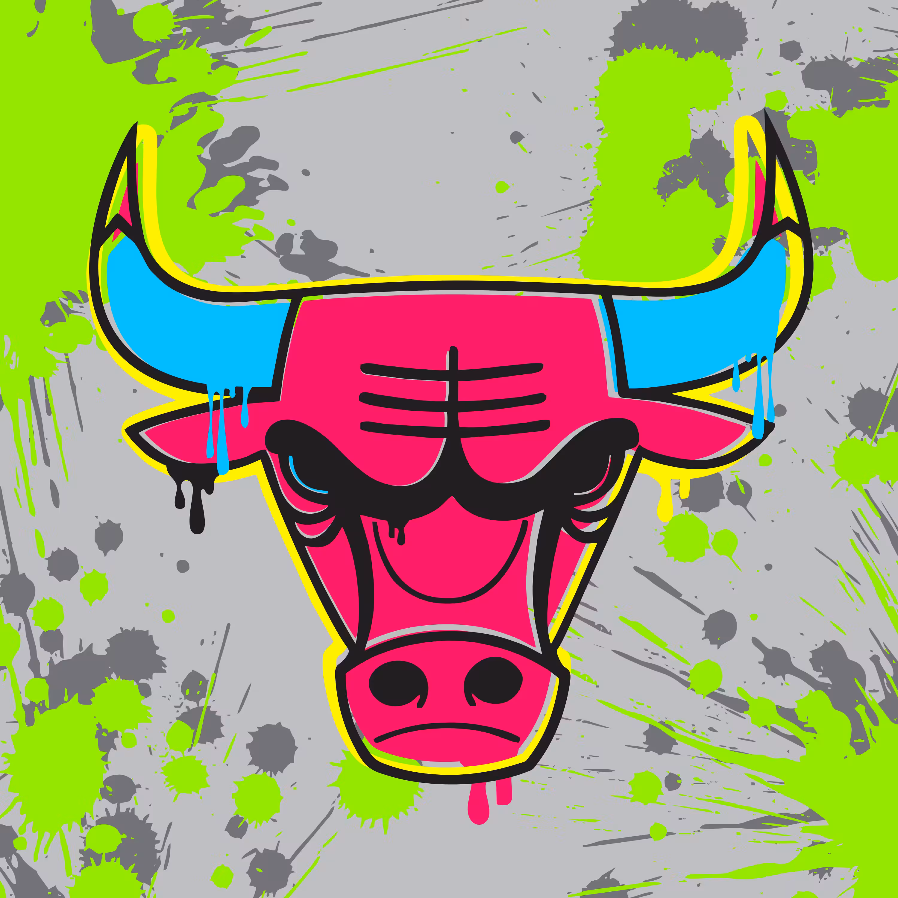 Chicago Bulls Logo Graffiti - Day