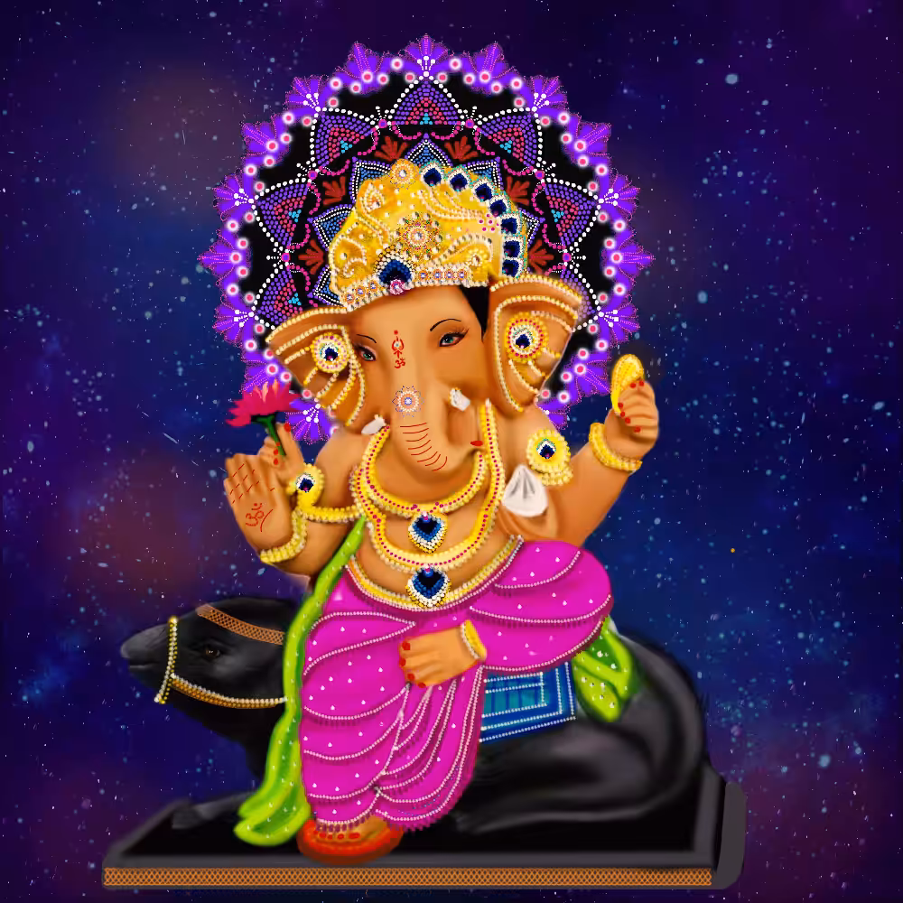 'Ganesha and Mushakraaj: Divine Harmony" ✨🐀