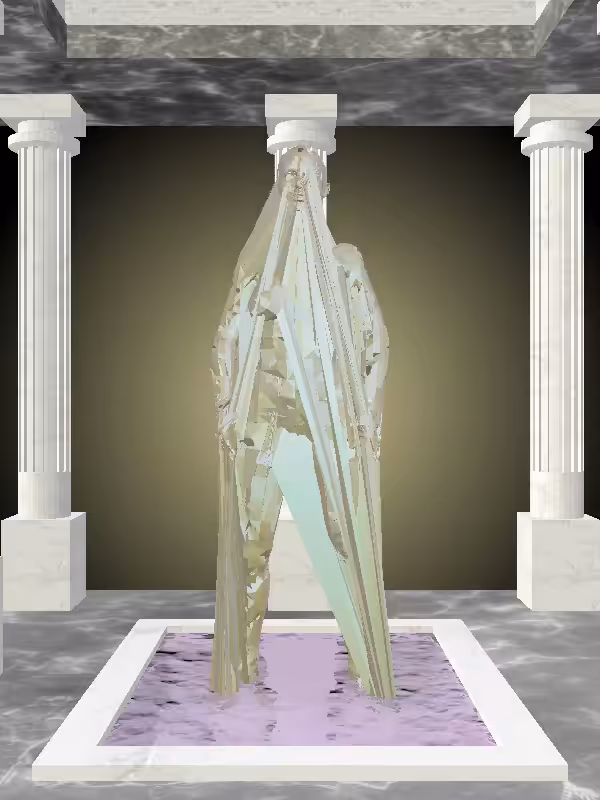 The Fragmented Indifferent Olive Rust Woman #1588