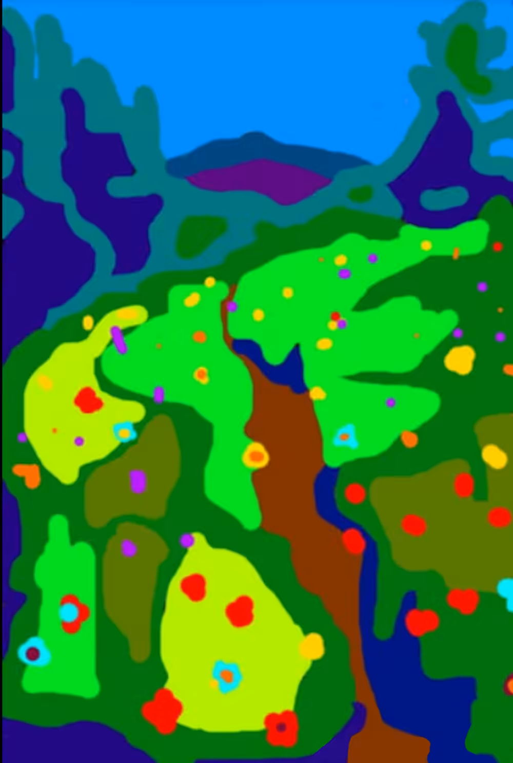 DIGITAL PAINTING: Sentier de montagne