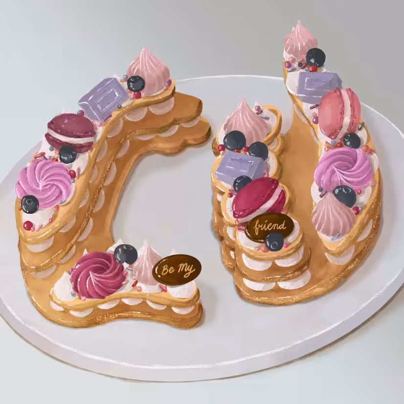 Failentine Layered Cookies Cake