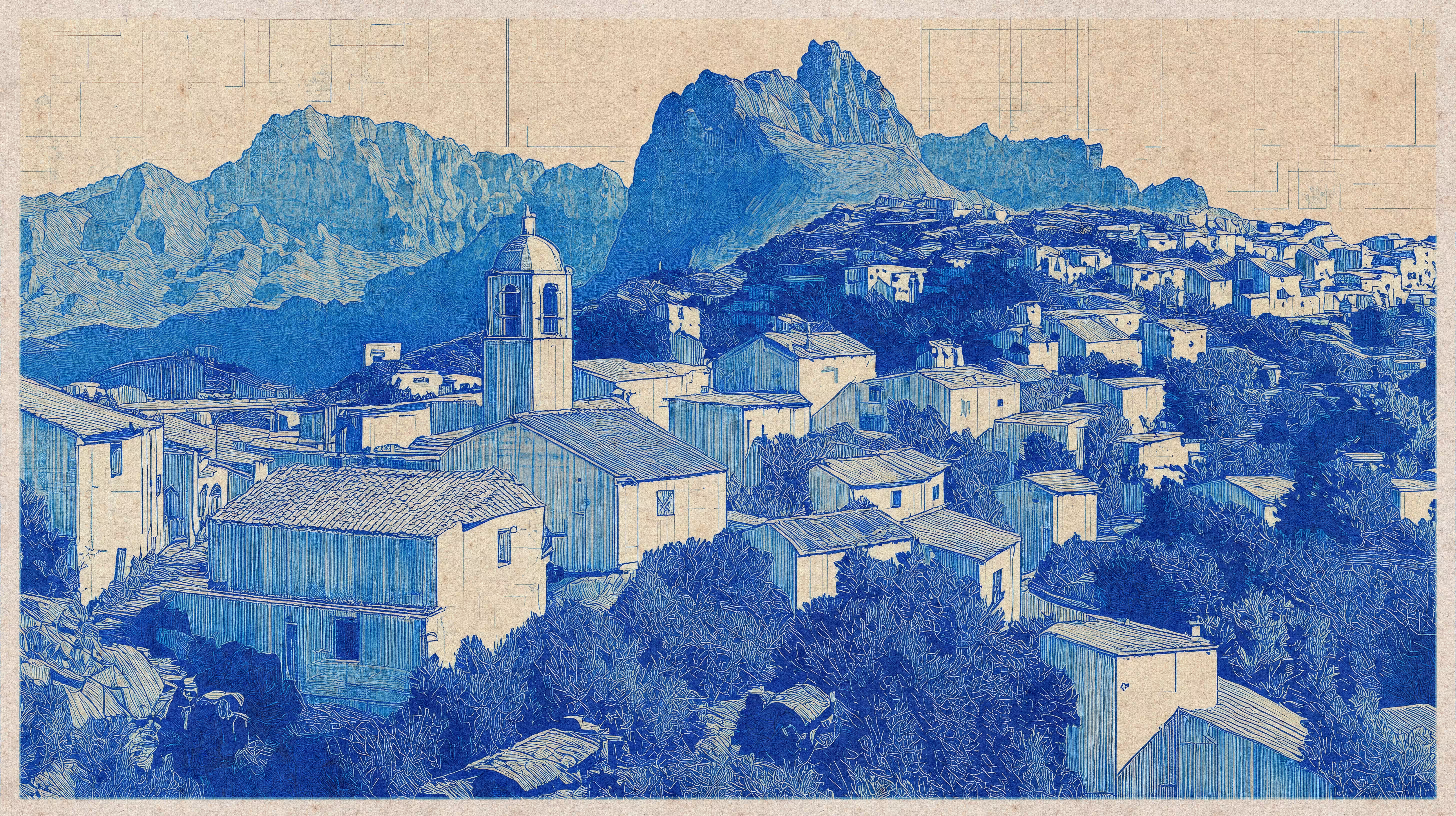 Urzulei Villages, Sardinia, Italy