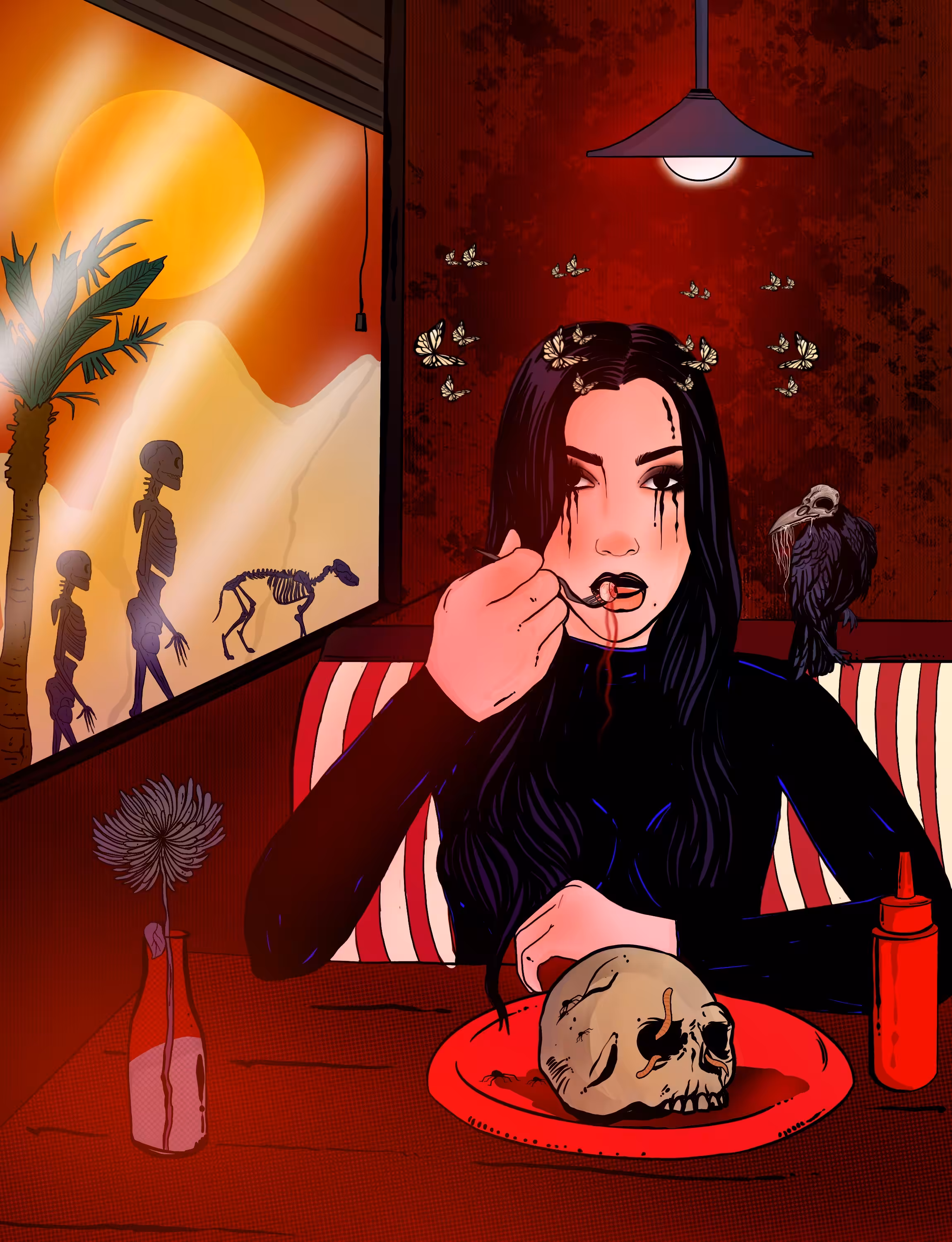 Dead diner