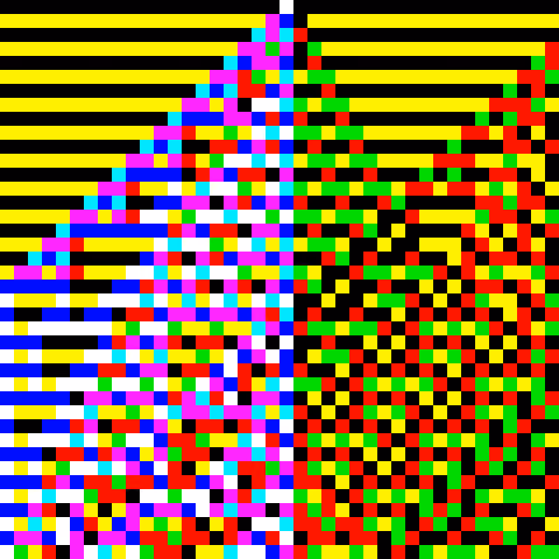 RGB Elementary Cellular Automaton #934