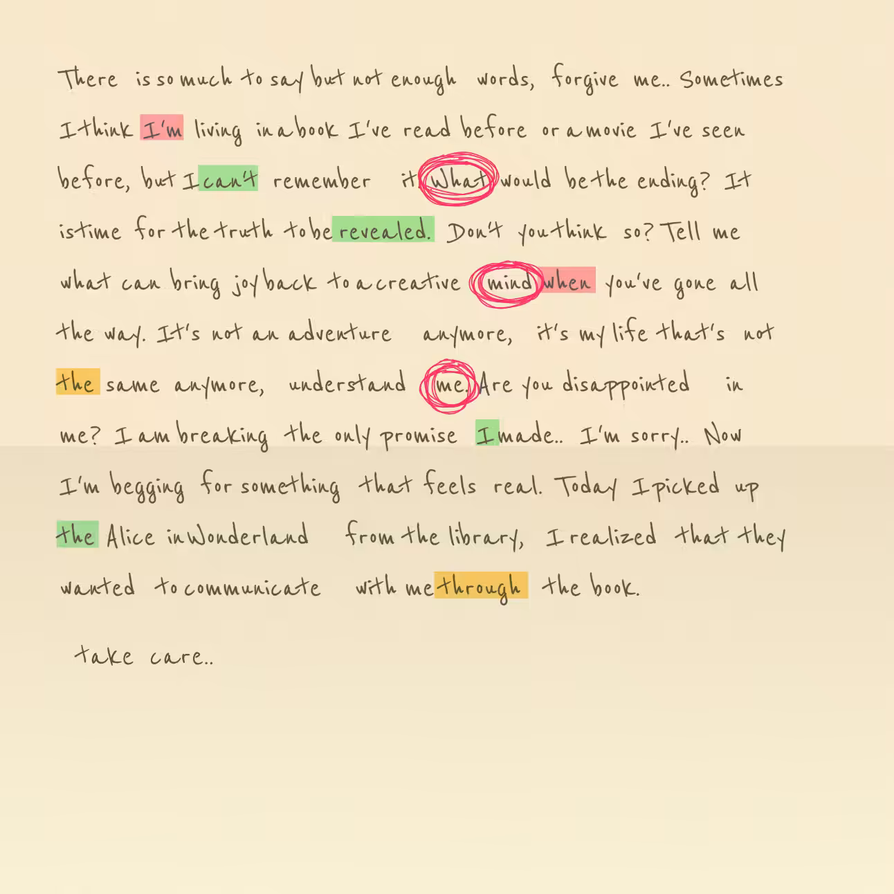 Conspiracy Theory Vol.2: a letter #33