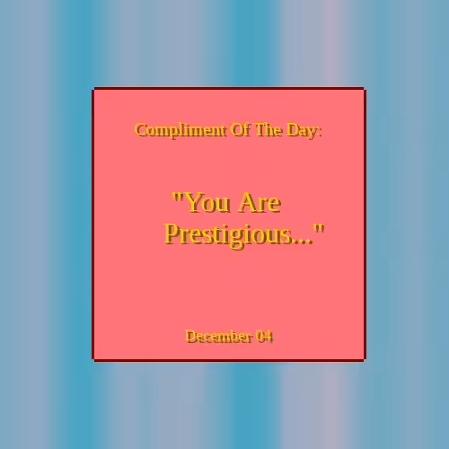 Compliment Of The Day #5