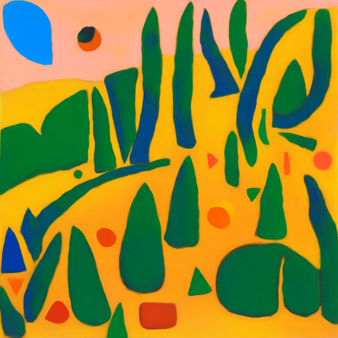 Elemental effortless study of semi-abstract natural landscapes #35
