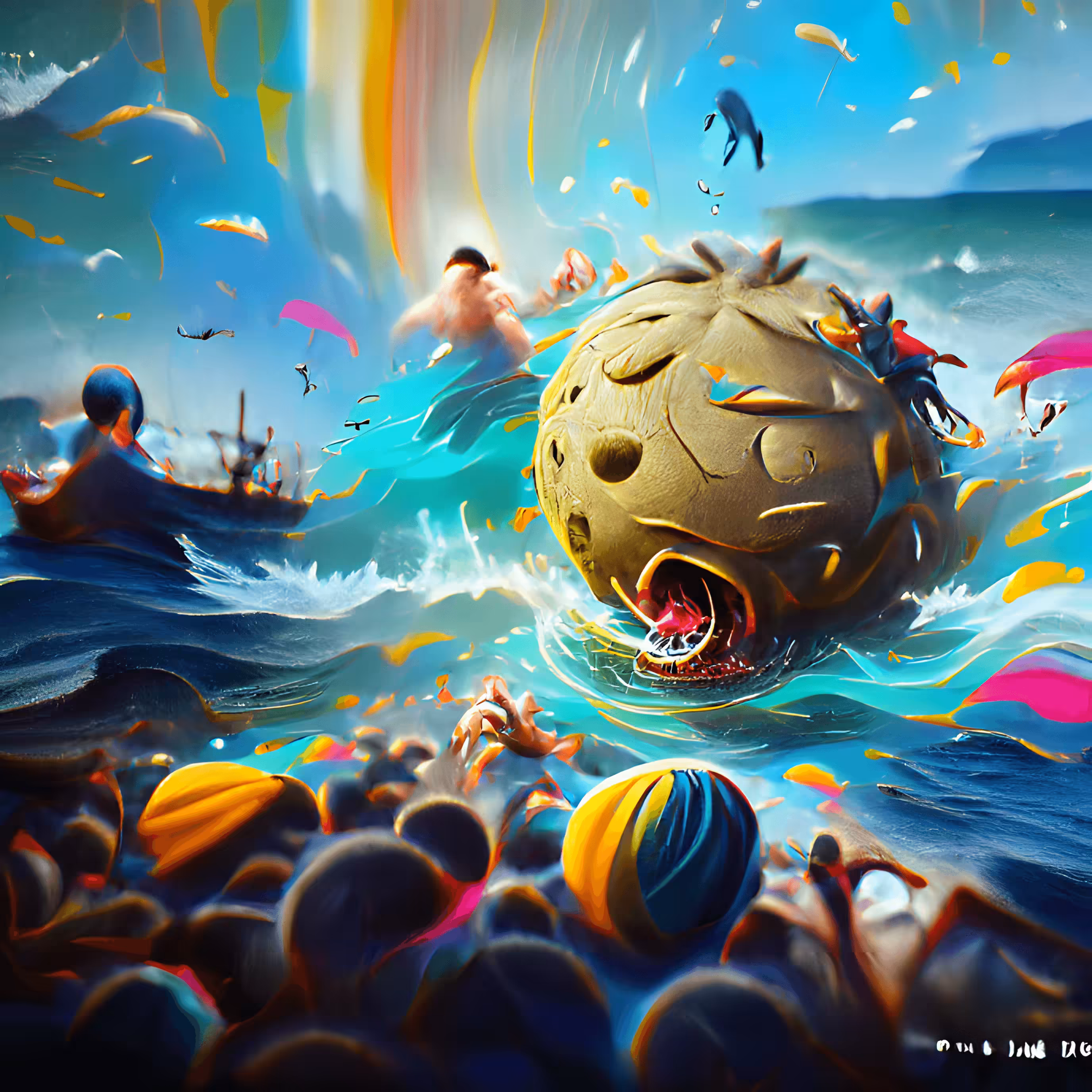 Giant Bait Ball Attacked