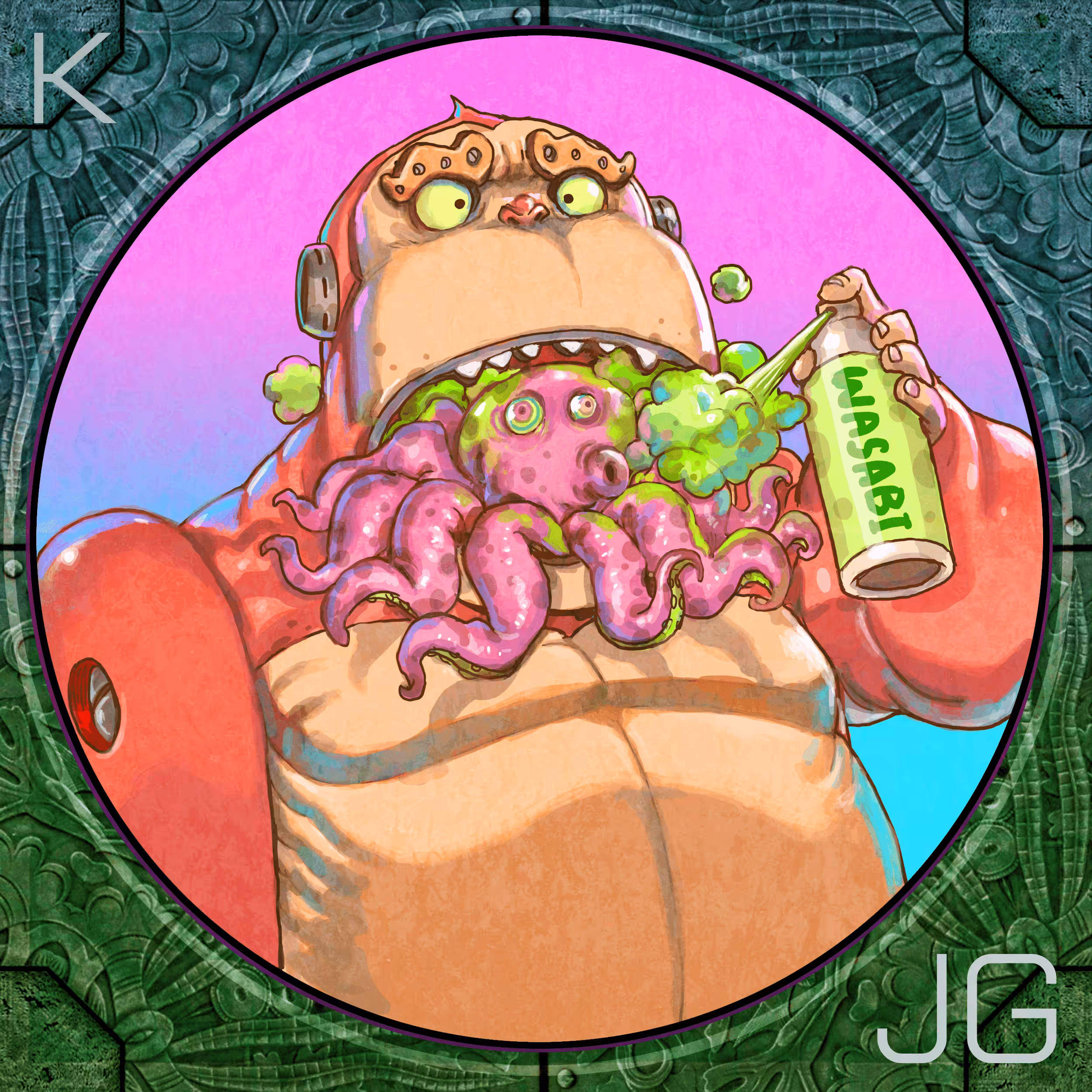 Kong Bot Coins No.58:Kong's eatting Octopus