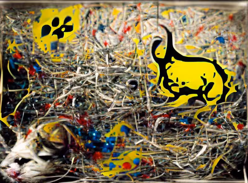 Schrödinger's cat Jackson Pollock