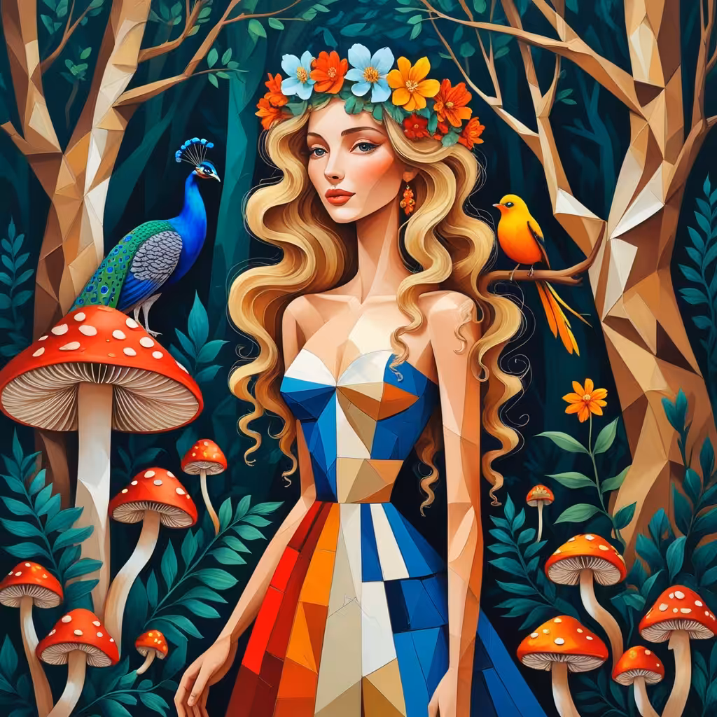 One soul in two bodies: forest girl