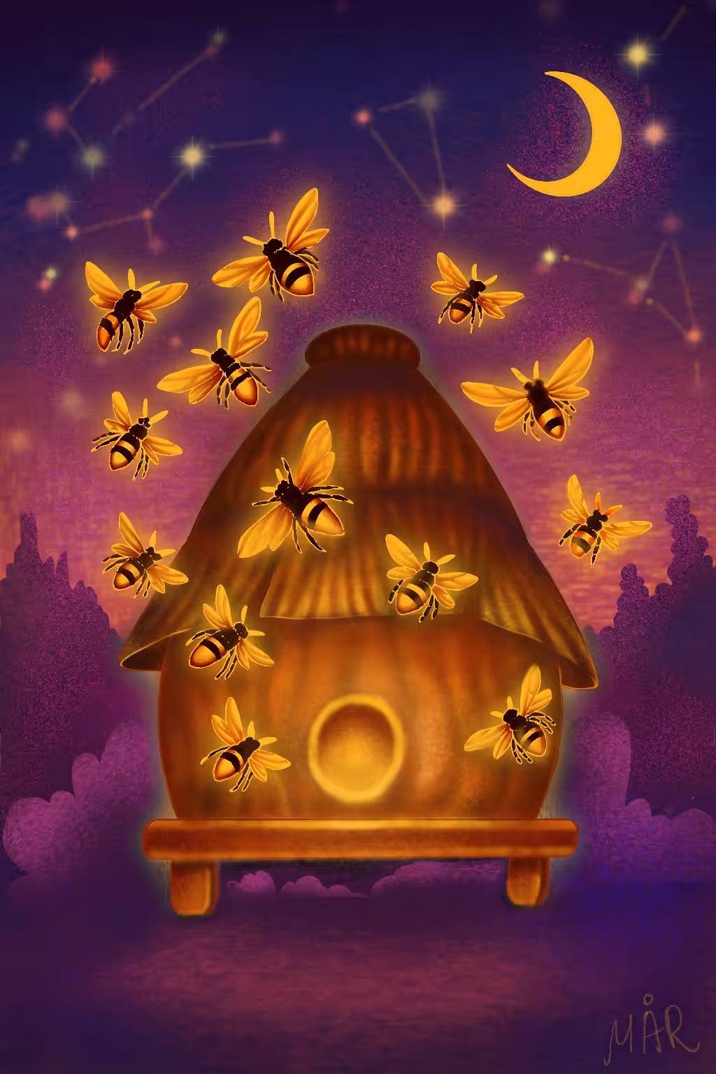 Life on a magical farm. Inktober 2025: The dream of bees. 🐝 