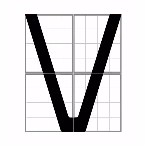 "V" from Human Abecedary: Intra-Letters, by Viktor Timofeev, 2021