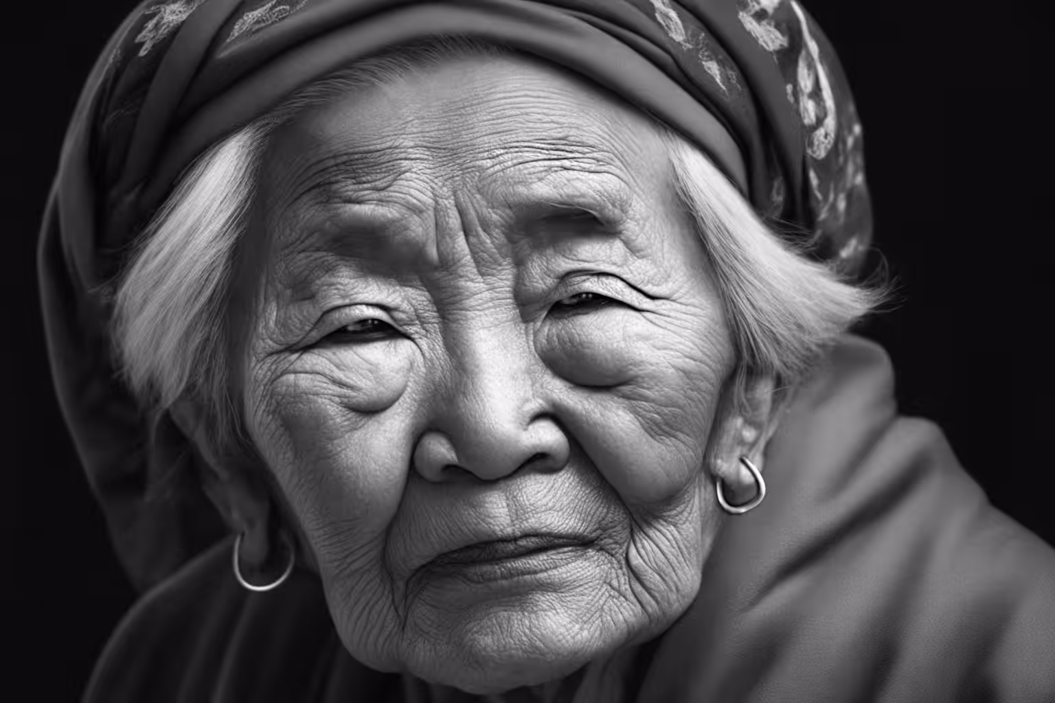Old age wrinkles 