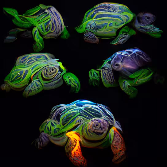 #111/4999 Metadimensional Image - Awesome Sea Turtles