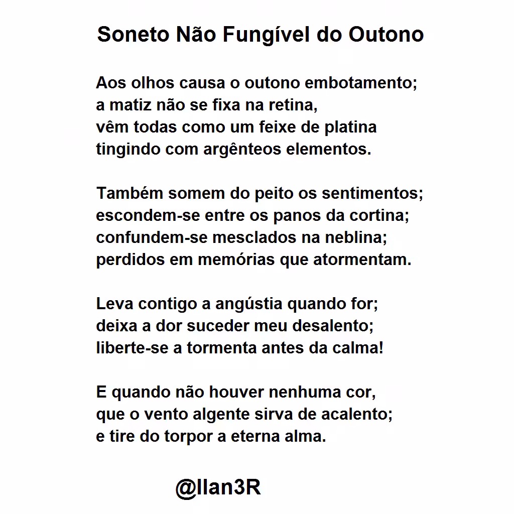 Soneto Não Fungível do Outono