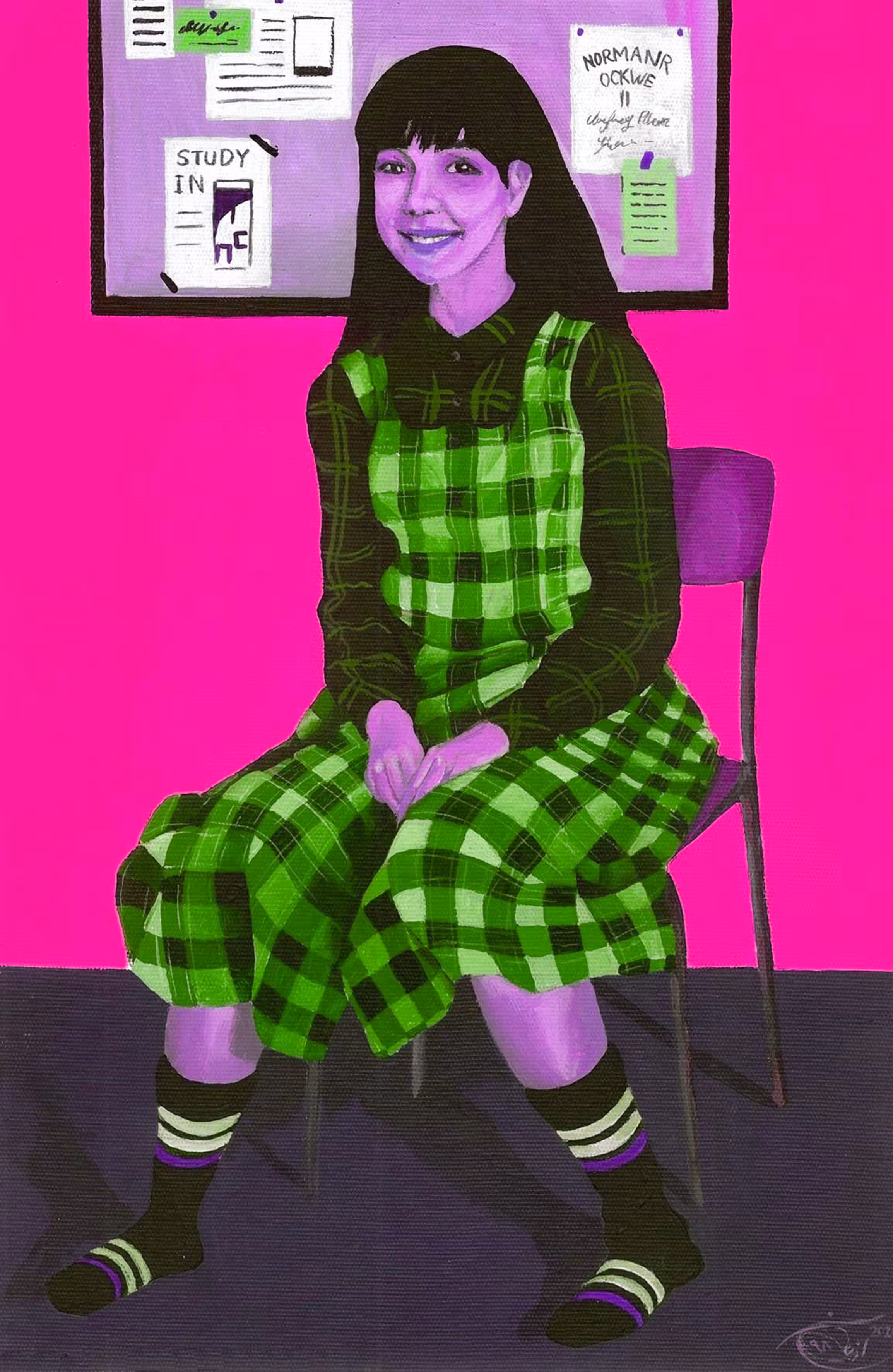 Morvarid in pink room