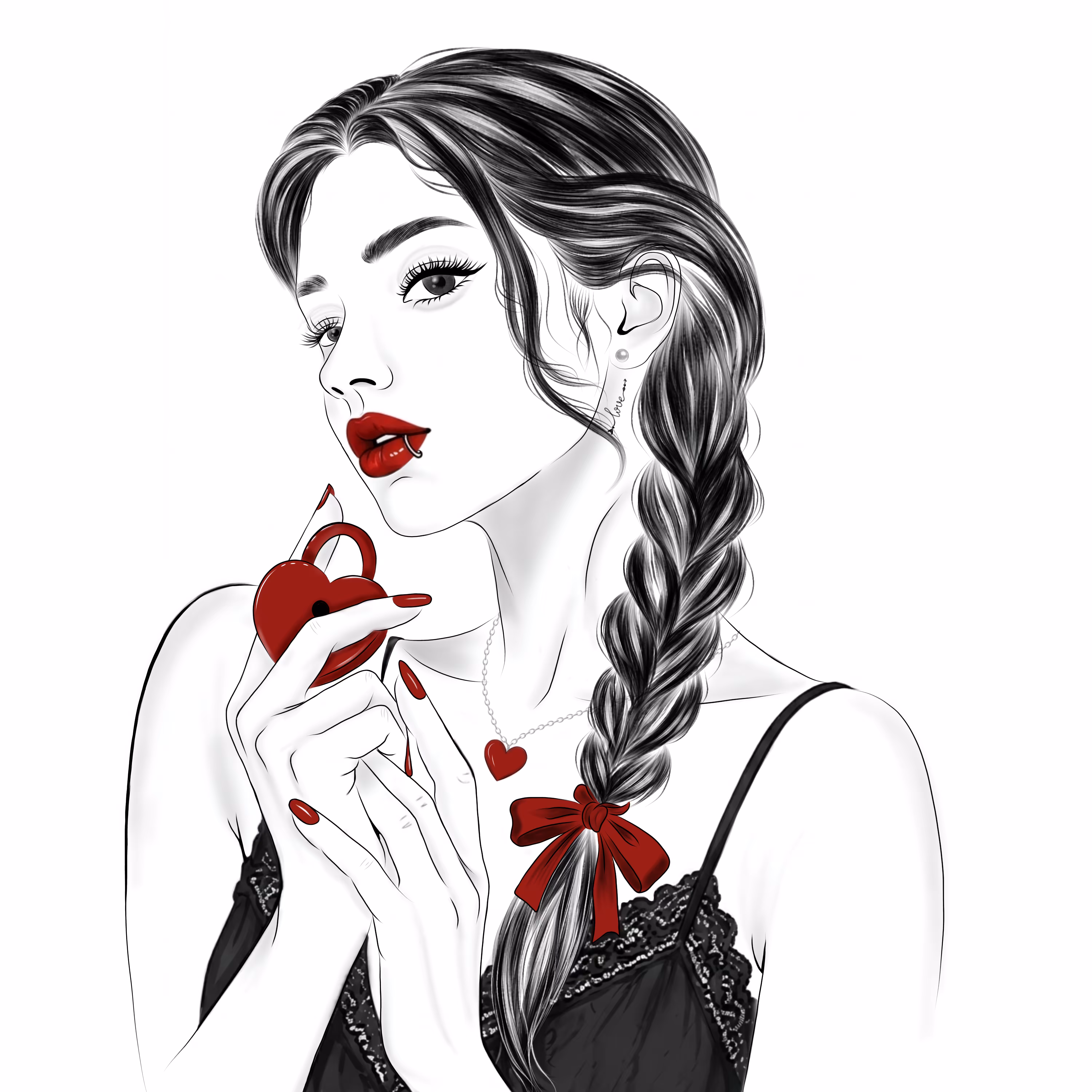 Beauty of woman: The Unopened Lock 