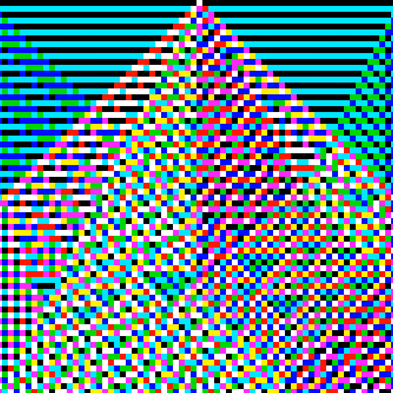 RGB Elementary Cellular Automaton #967