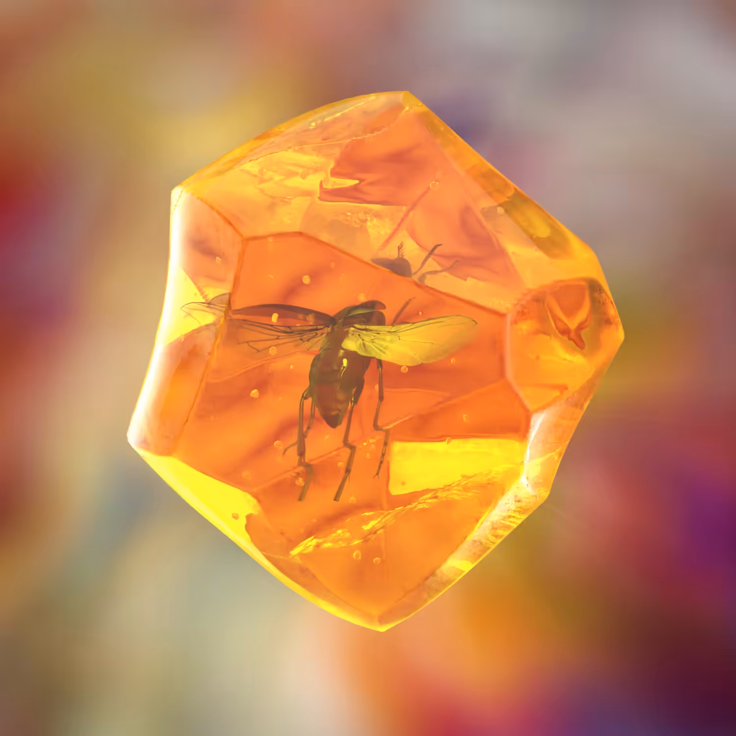 Amber fossil